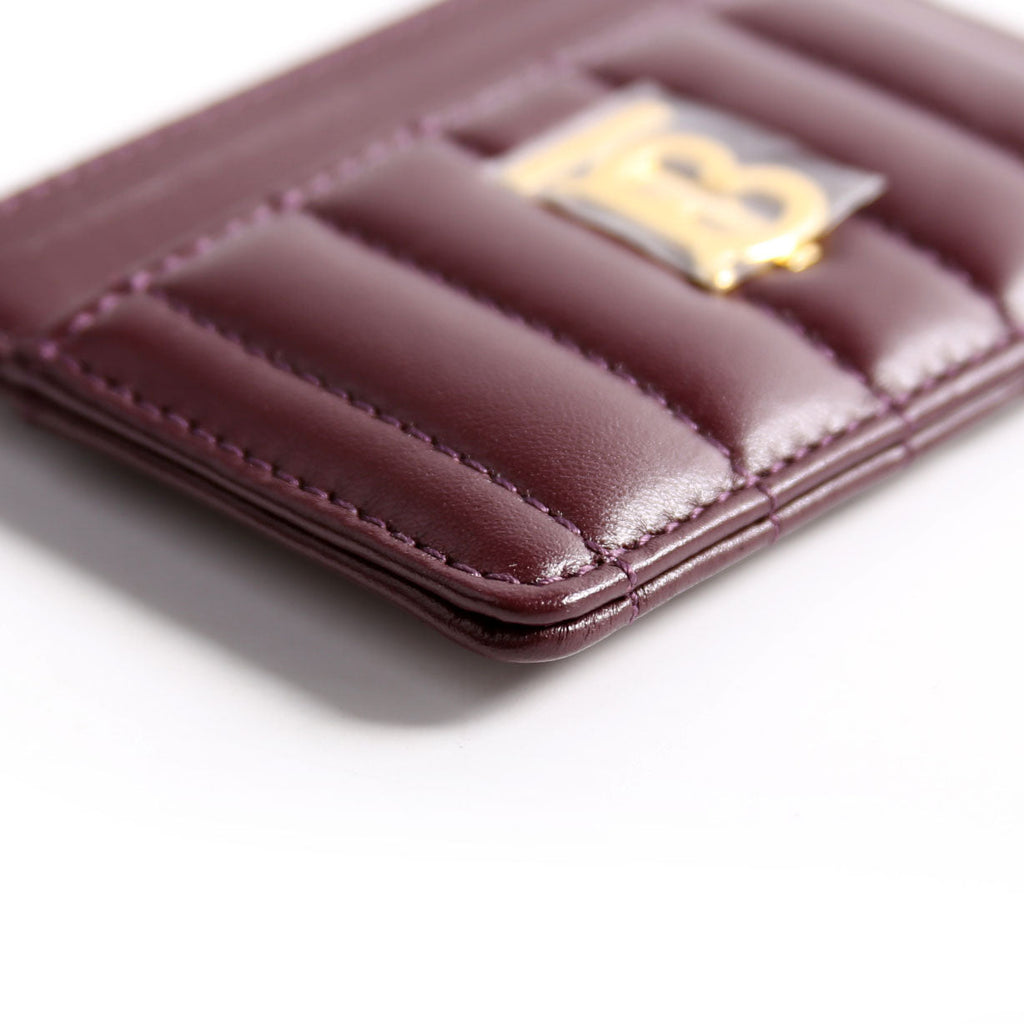 Lola Quilted Card Holder Burgundy