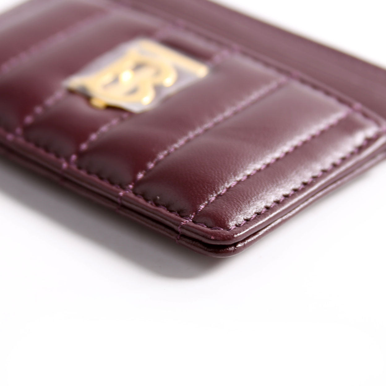 Lola Quilted Card Holder Burgundy