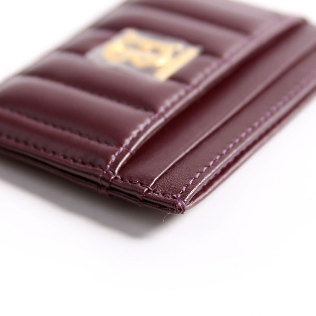 Lola Quilted Card Holder Burgundy