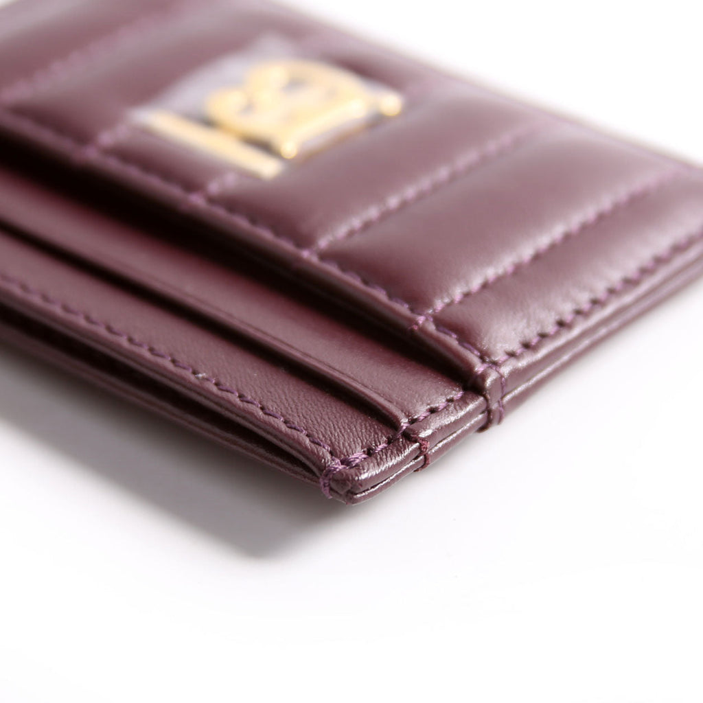 Lola Quilted Card Holder Burgundy