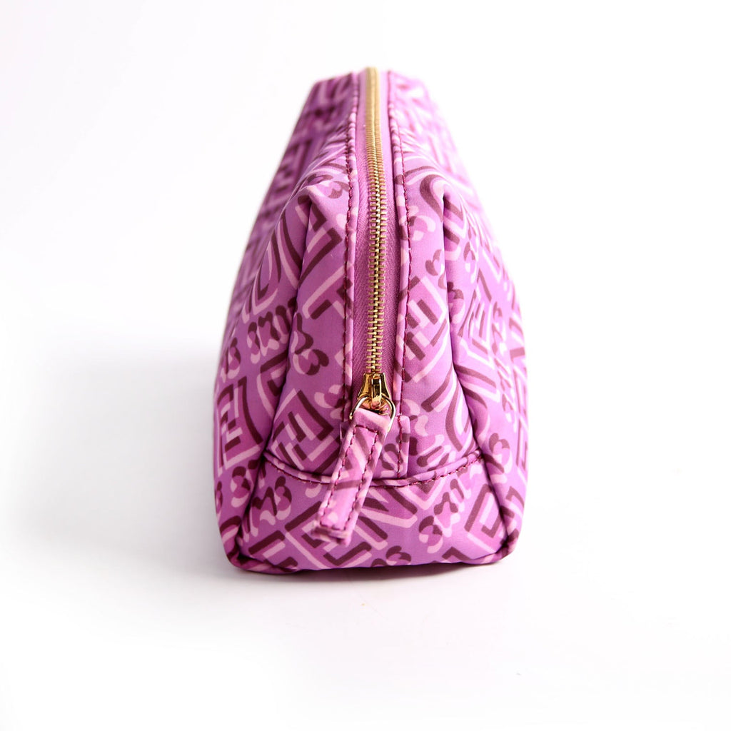 8N0172 X Skims Nylon Trapezoid Beauty Pouch Small Purple