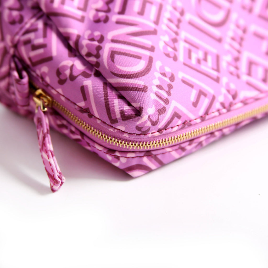 8N0172 X Skims Nylon Trapezoid Beauty Pouch Small Purple