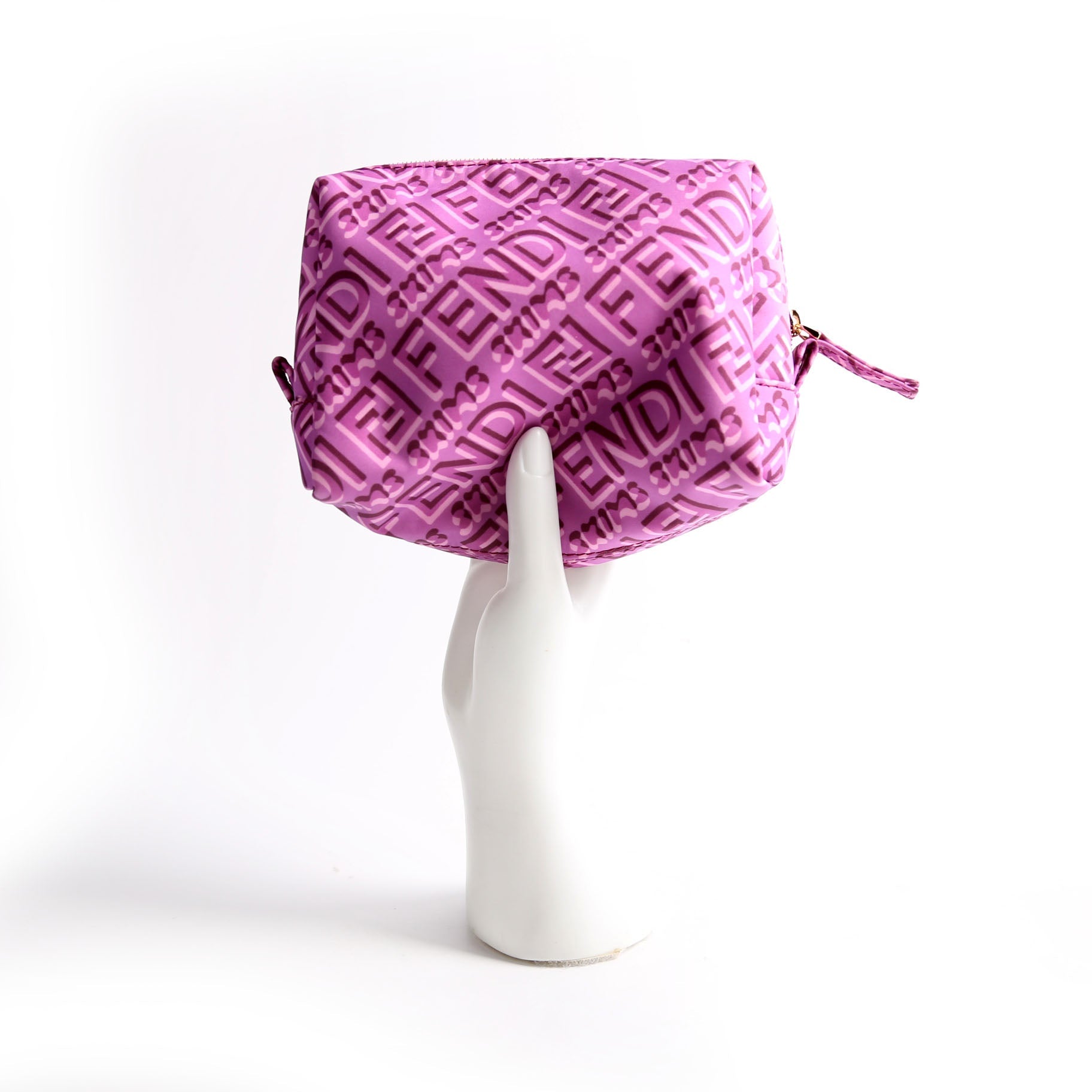 8N0172 X Skims Nylon Trapezoid Beauty Pouch Small Purple