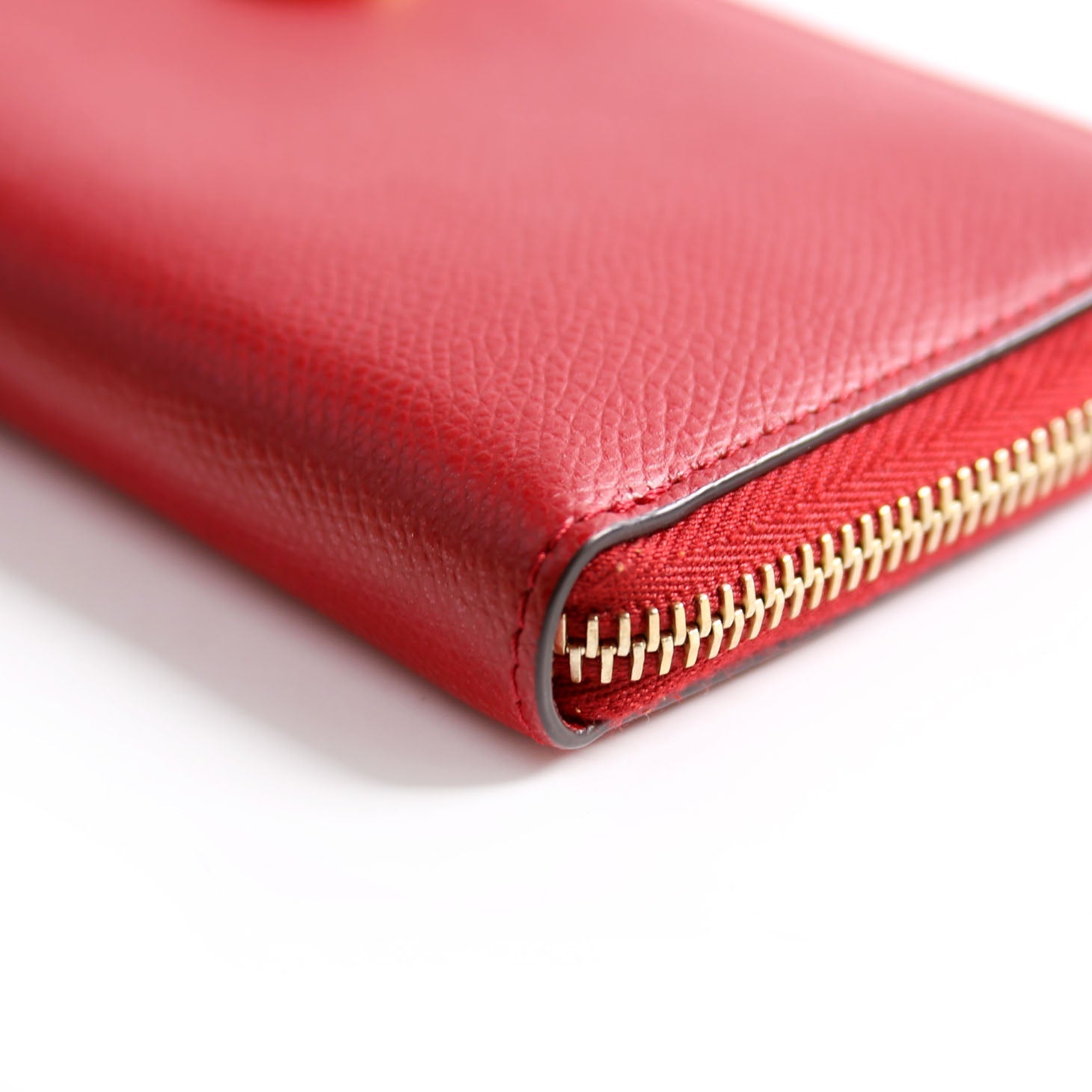 8M0406 F Is Fendi Slim Zip Around Wallet Red