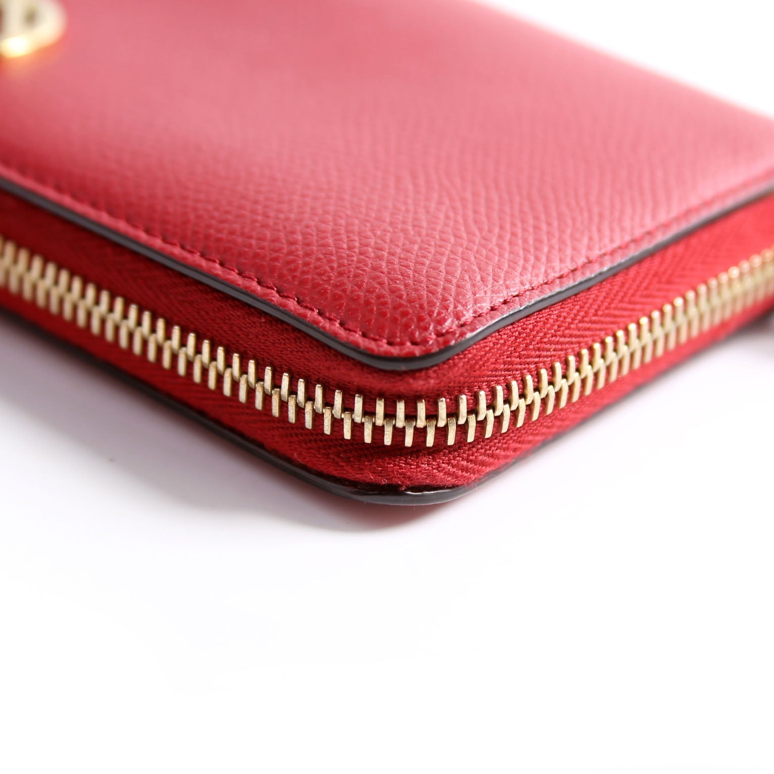 8M0406 F Is Fendi Slim Zip Around Wallet Red