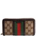406754 GG Canvas Continental Wallet Brown
