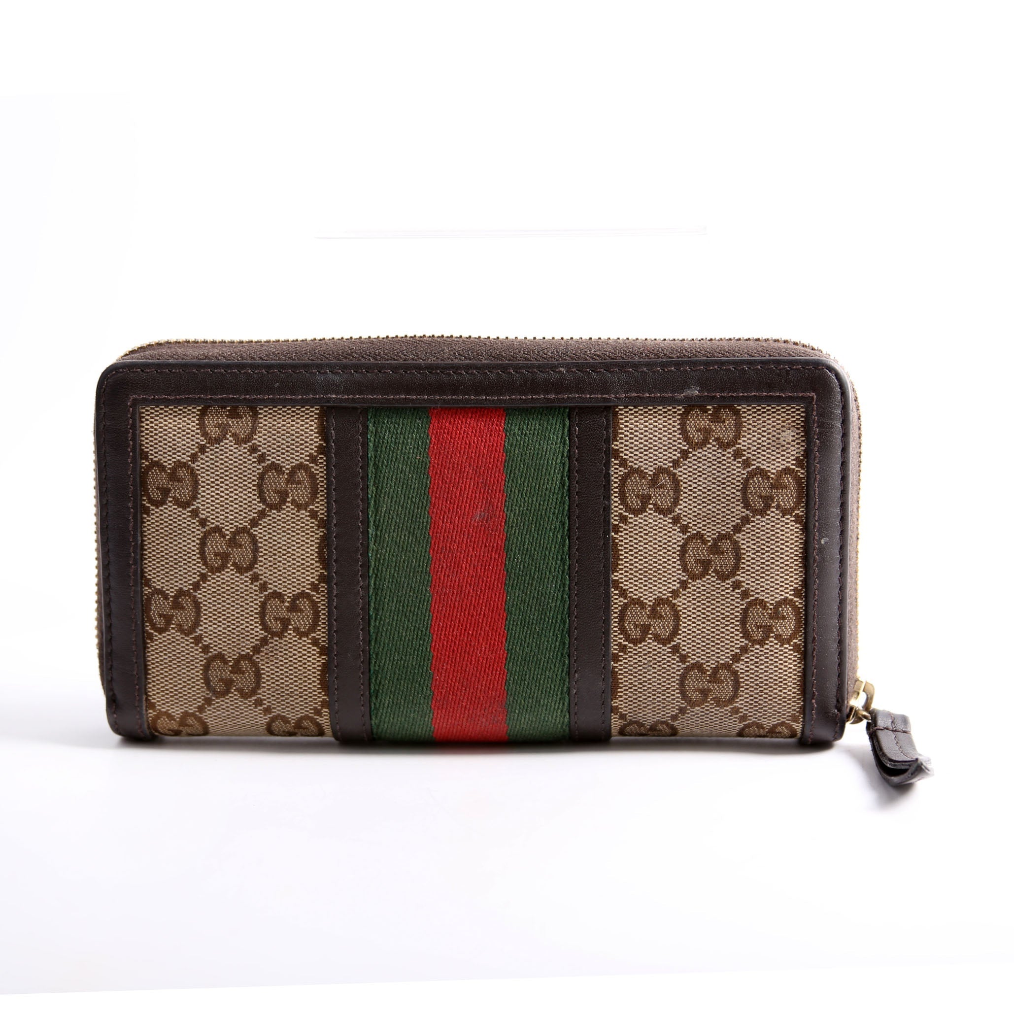 406754 GG Canvas Continental Wallet Brown