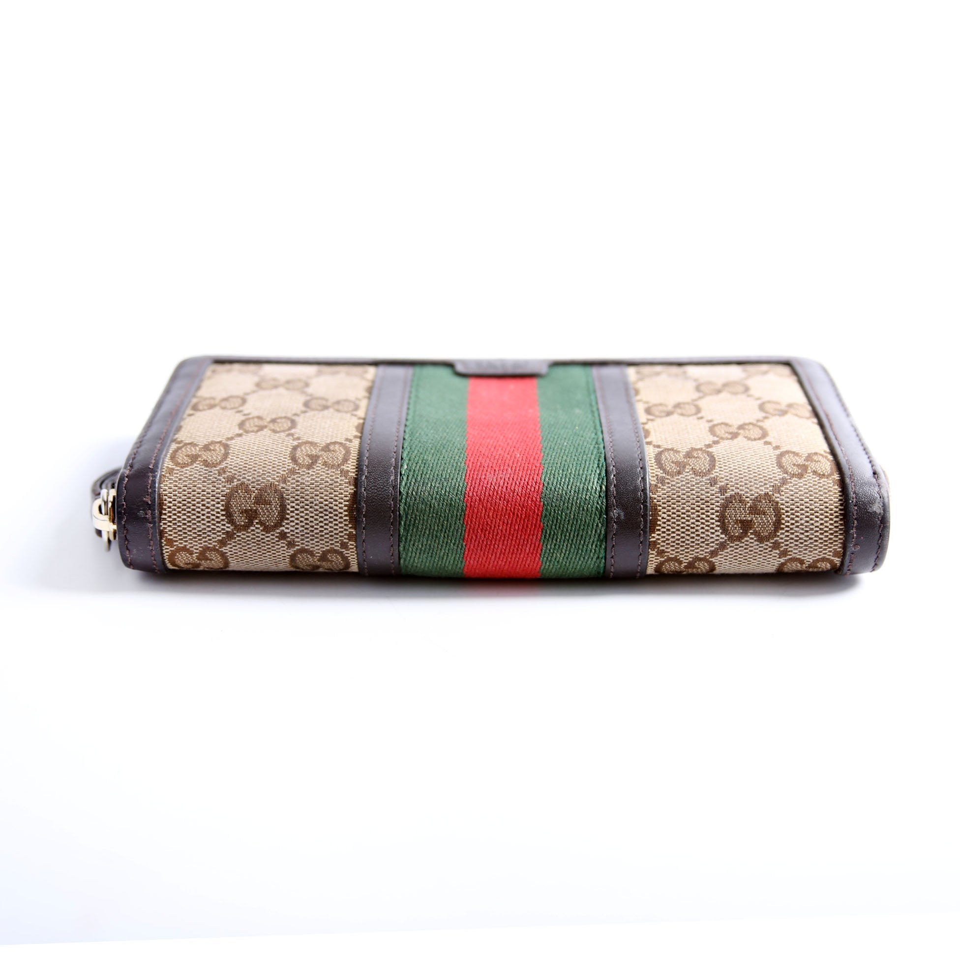 406754 GG Canvas Continental Wallet Brown
