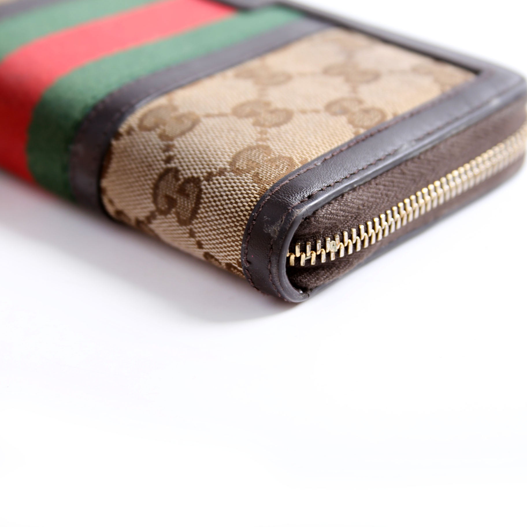 406754 GG Canvas Continental Wallet Brown