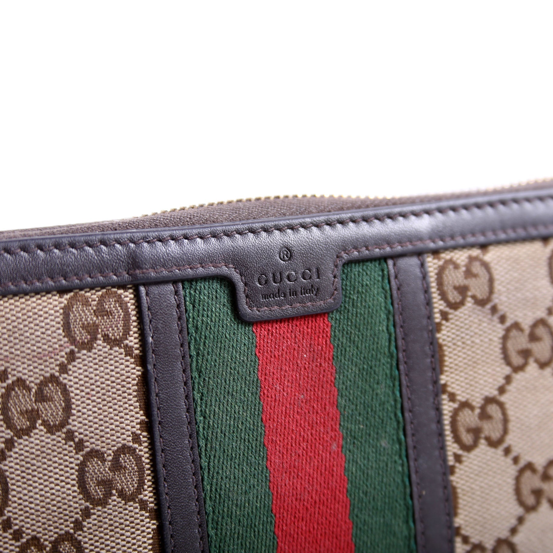 406754 GG Canvas Continental Wallet Brown
