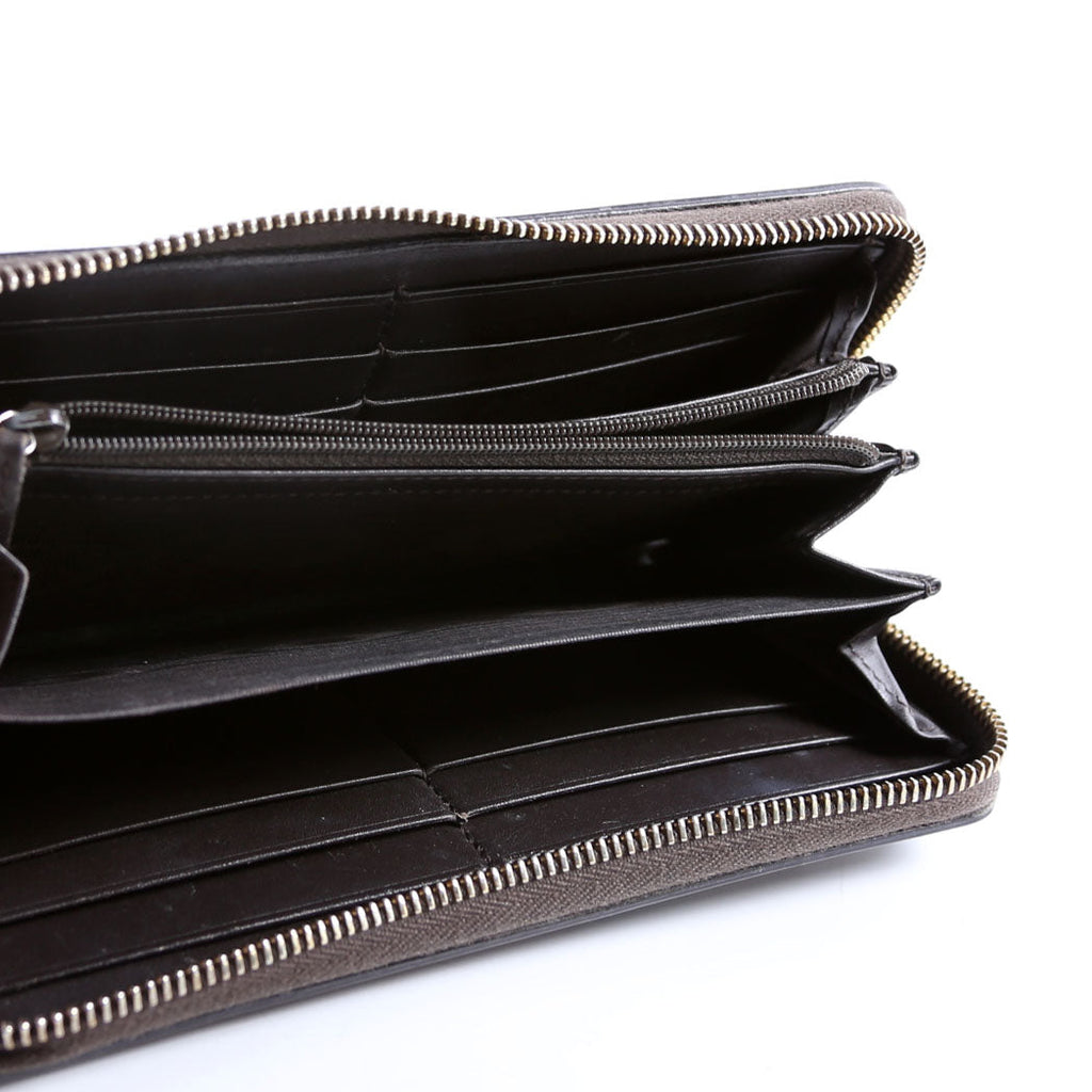 406754 GG Canvas Continental Wallet Brown