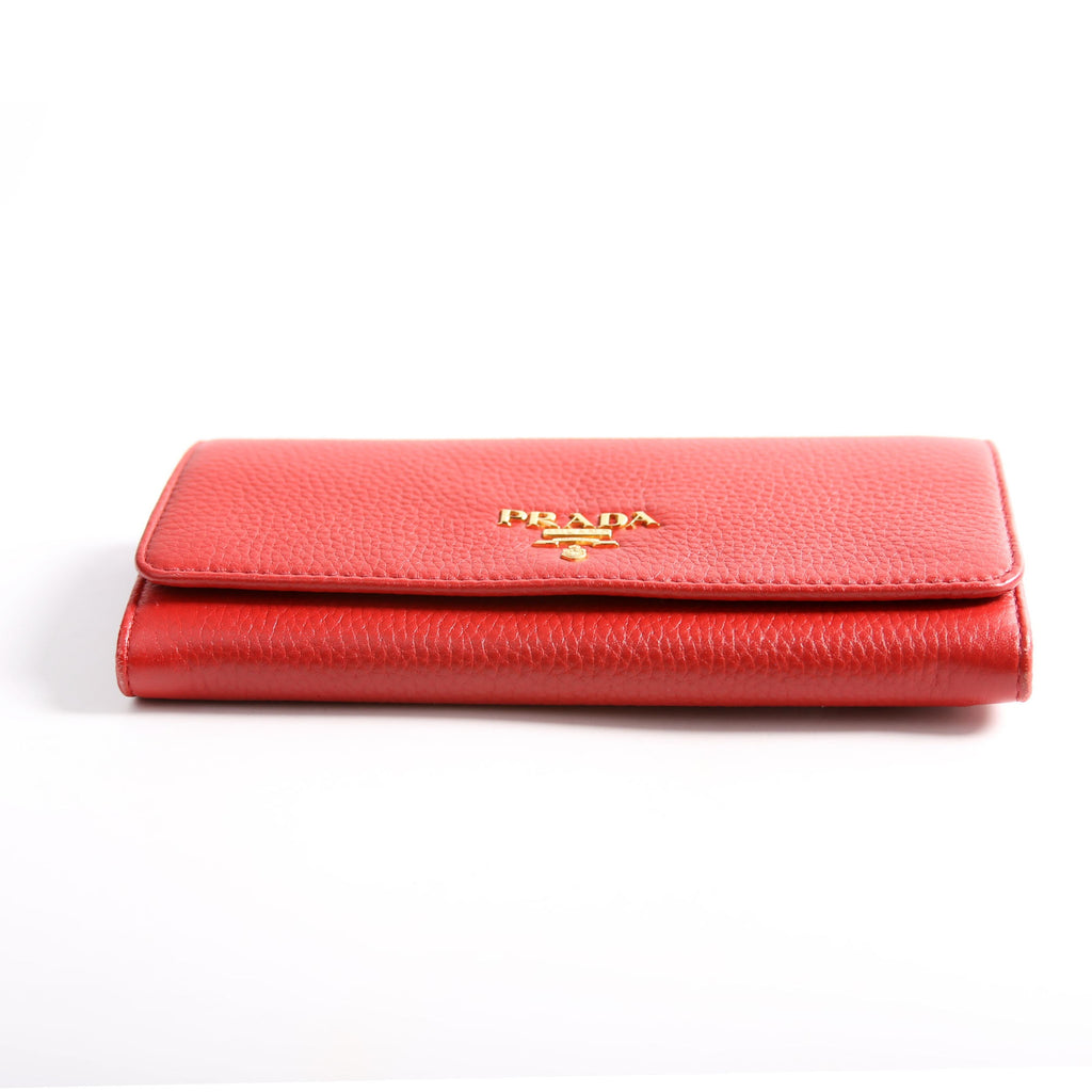 Vitello Daino Chain Wallet 1MH132 Red