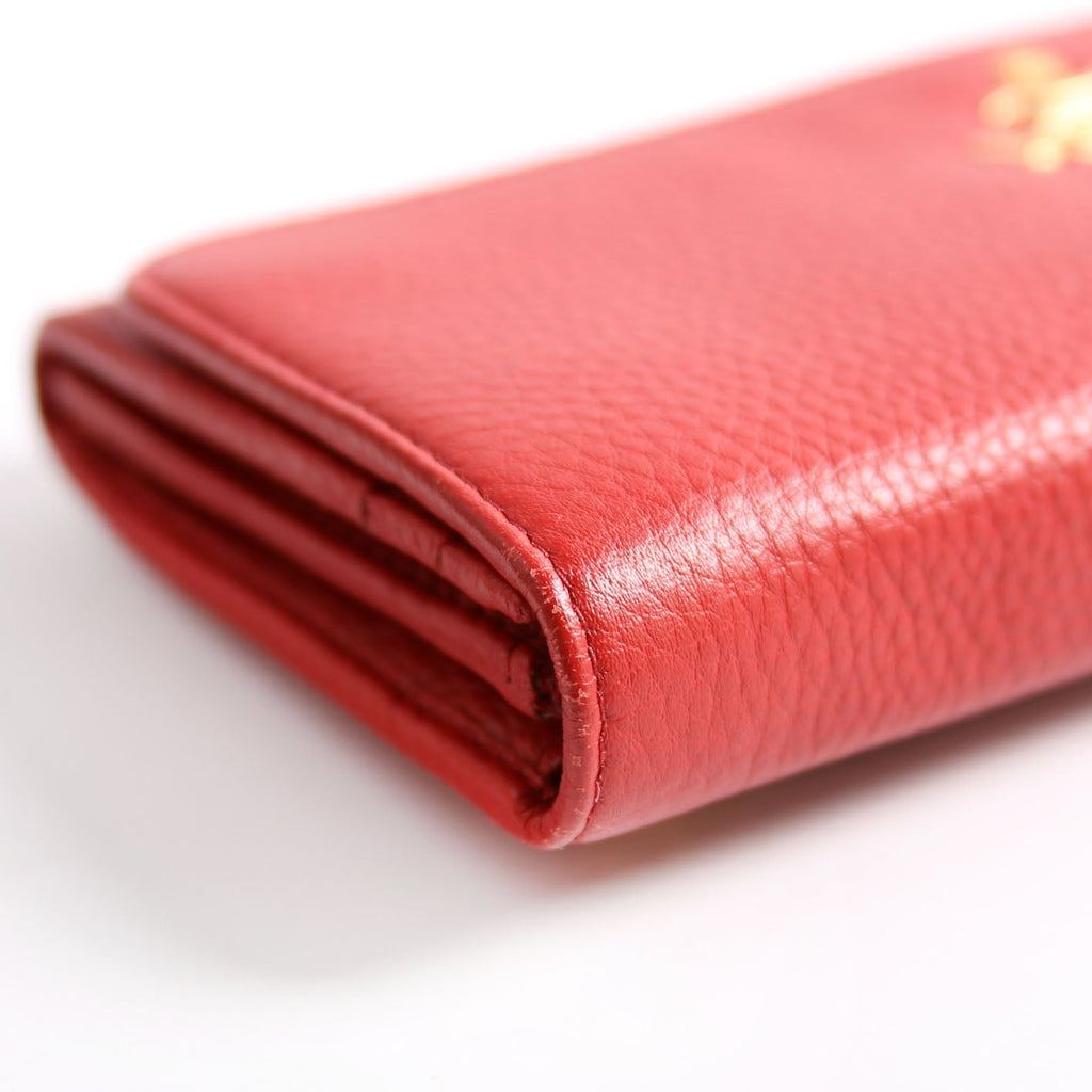 Vitello Daino Chain Wallet 1MH132 Red