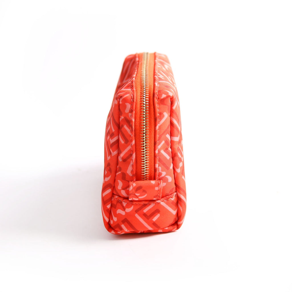8N0179 X Skims Nylon Trapezoid Beauty Pouch Mini Red