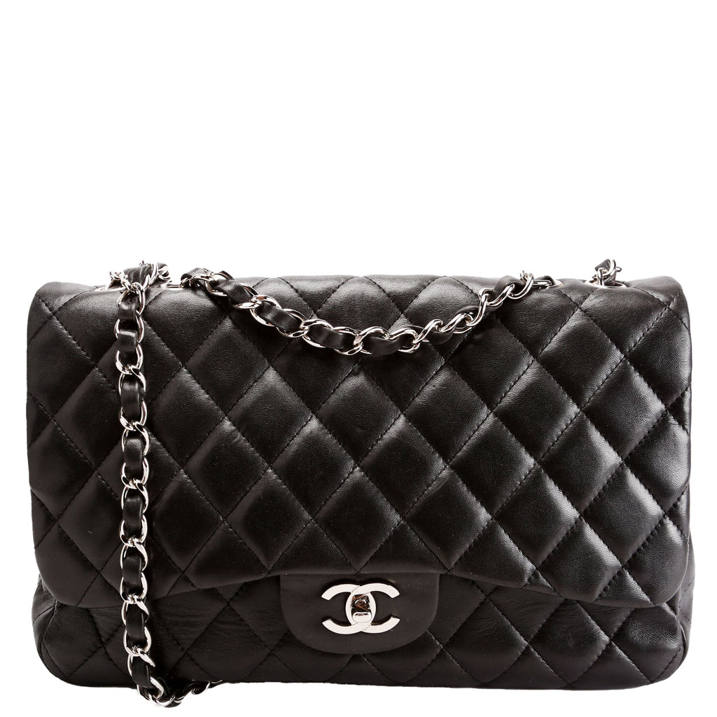 Classic Flap Jumbo Lambskin 10-13M Black