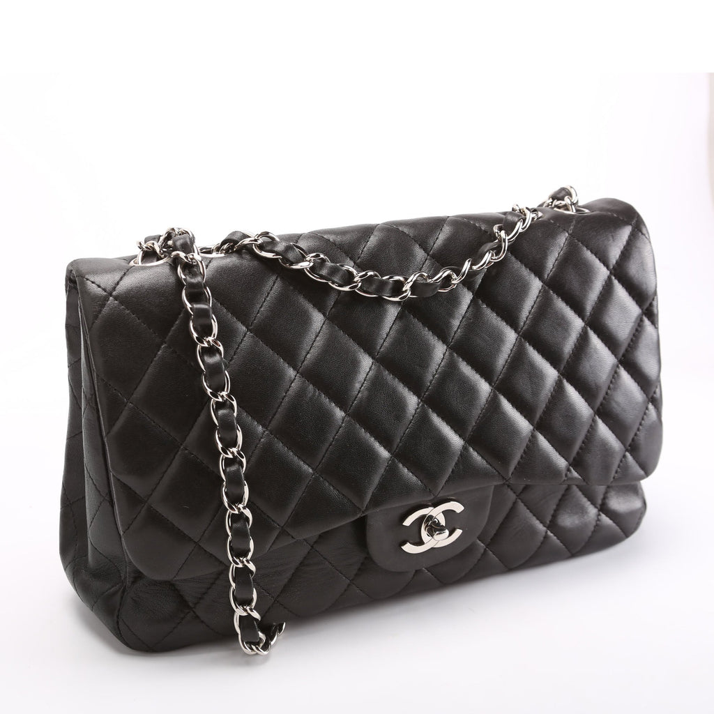 Classic Flap Jumbo Lambskin 10-13M Black