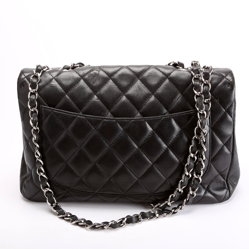 Classic Flap Jumbo Lambskin 10-13M Black