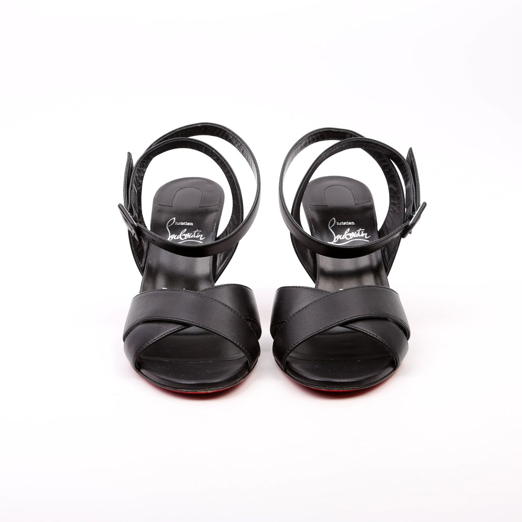 Mariza 85MM Sandals Size 38.5 Black