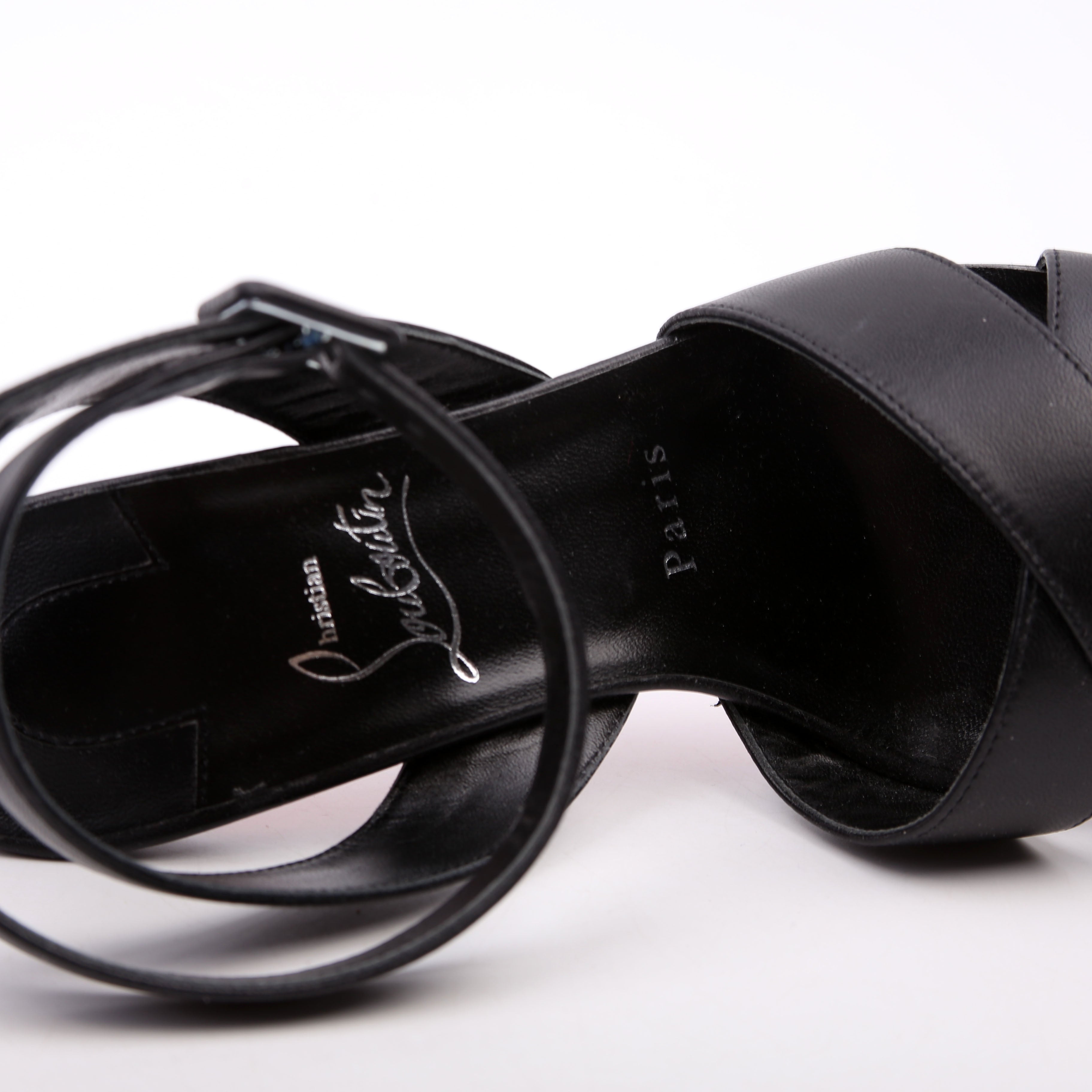 Mariza 85MM Sandals Size 38.5 Black