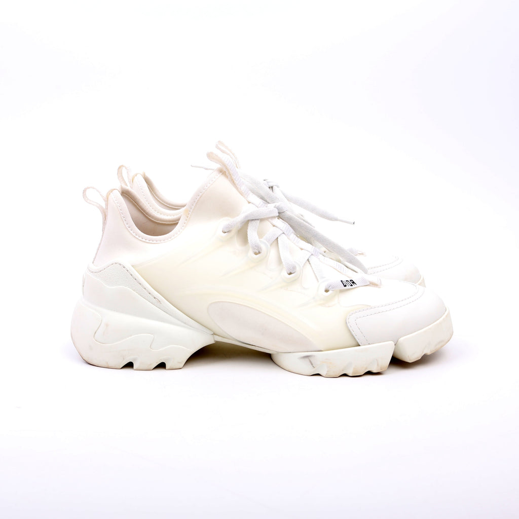 Dior D-Connect Sneakers Size 37.5 White