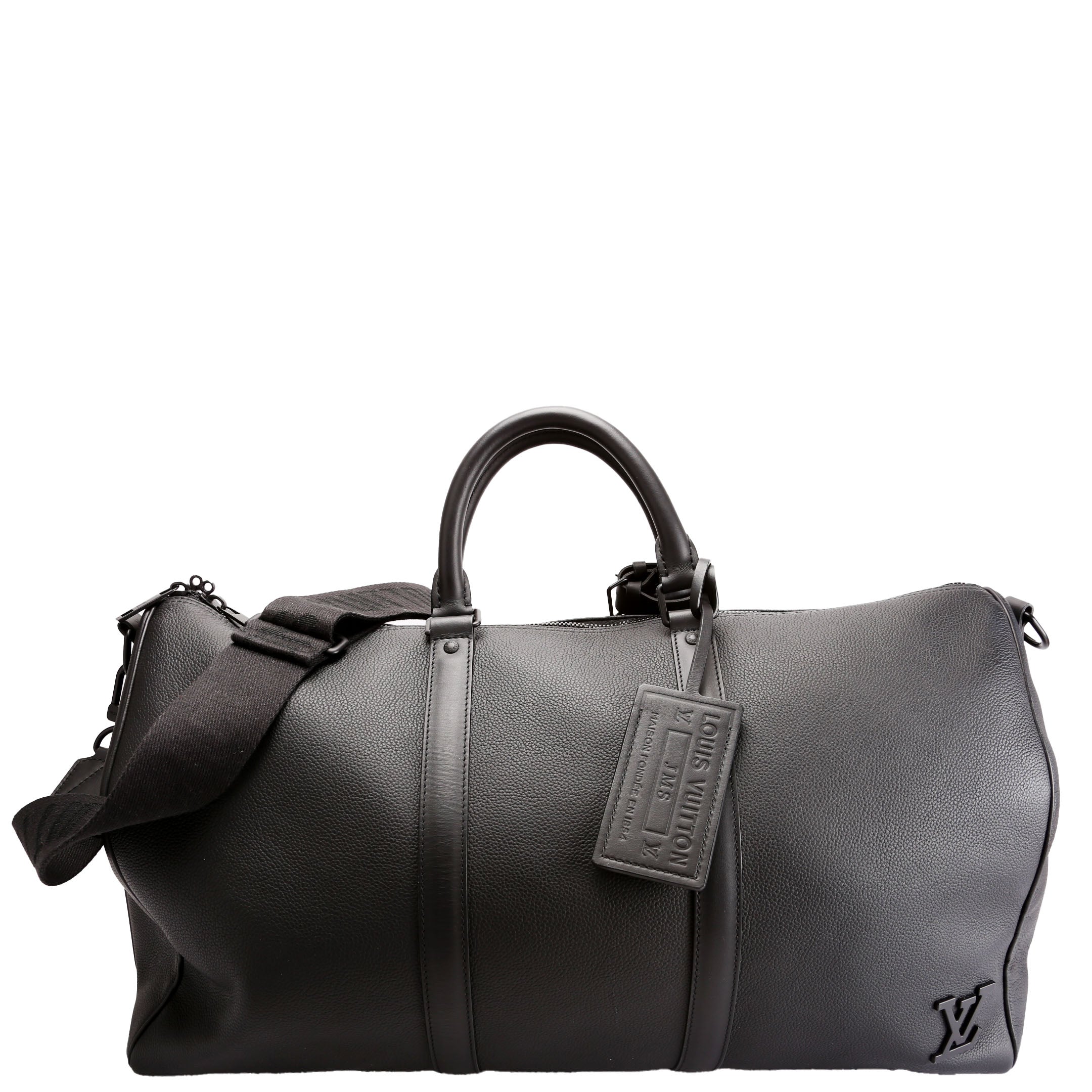 Keepall 50 Bandouliere Aerogram Leather Black