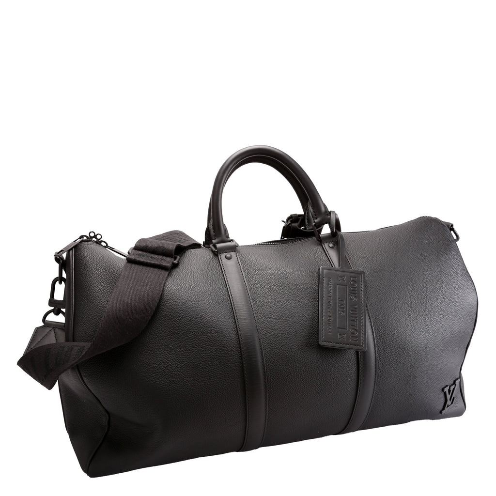 Keepall 50 Bandouliere Aerogram Leather Black