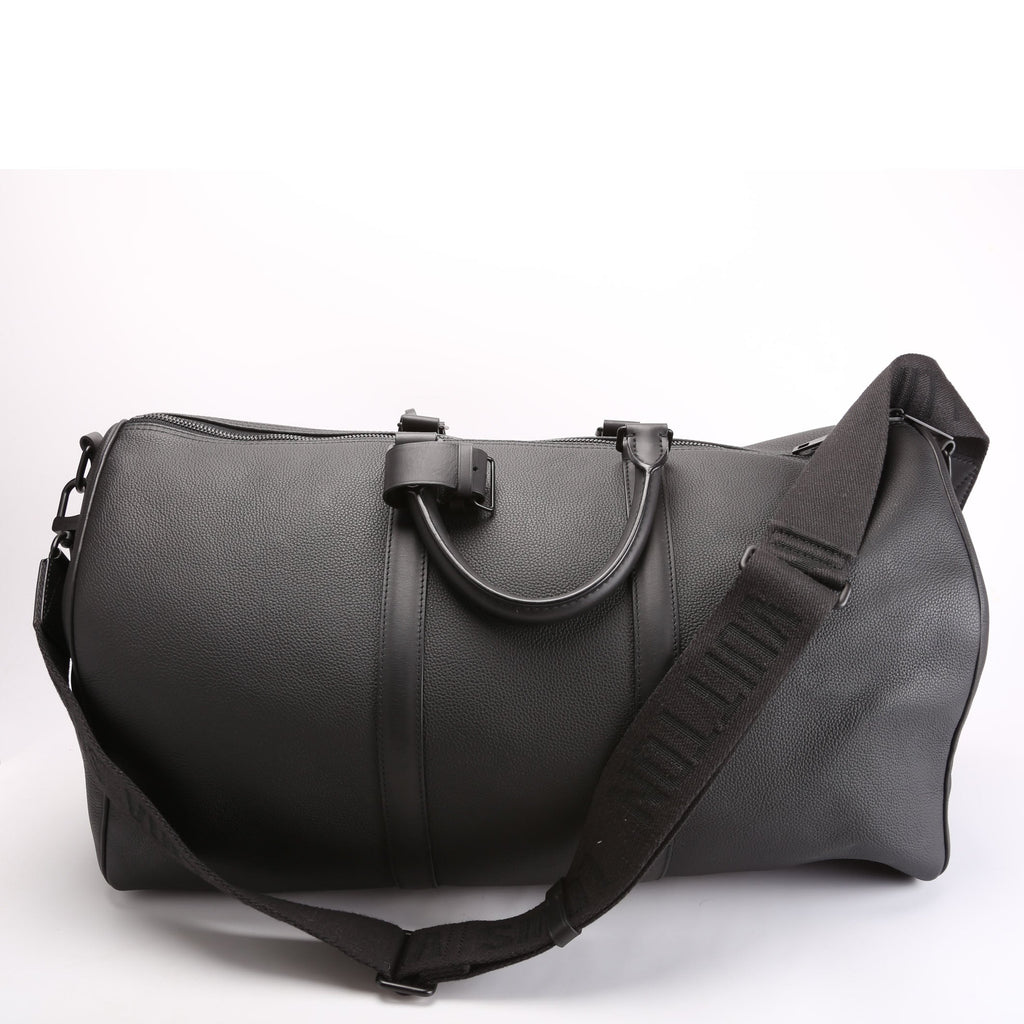 Keepall 50 Bandouliere Aerogram Leather Black
