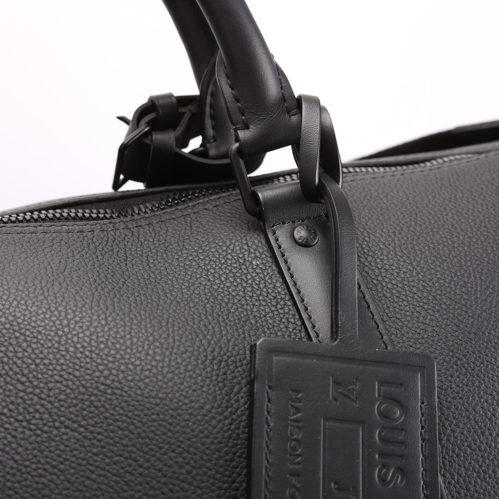 Keepall 50 Bandouliere Aerogram Leather Black