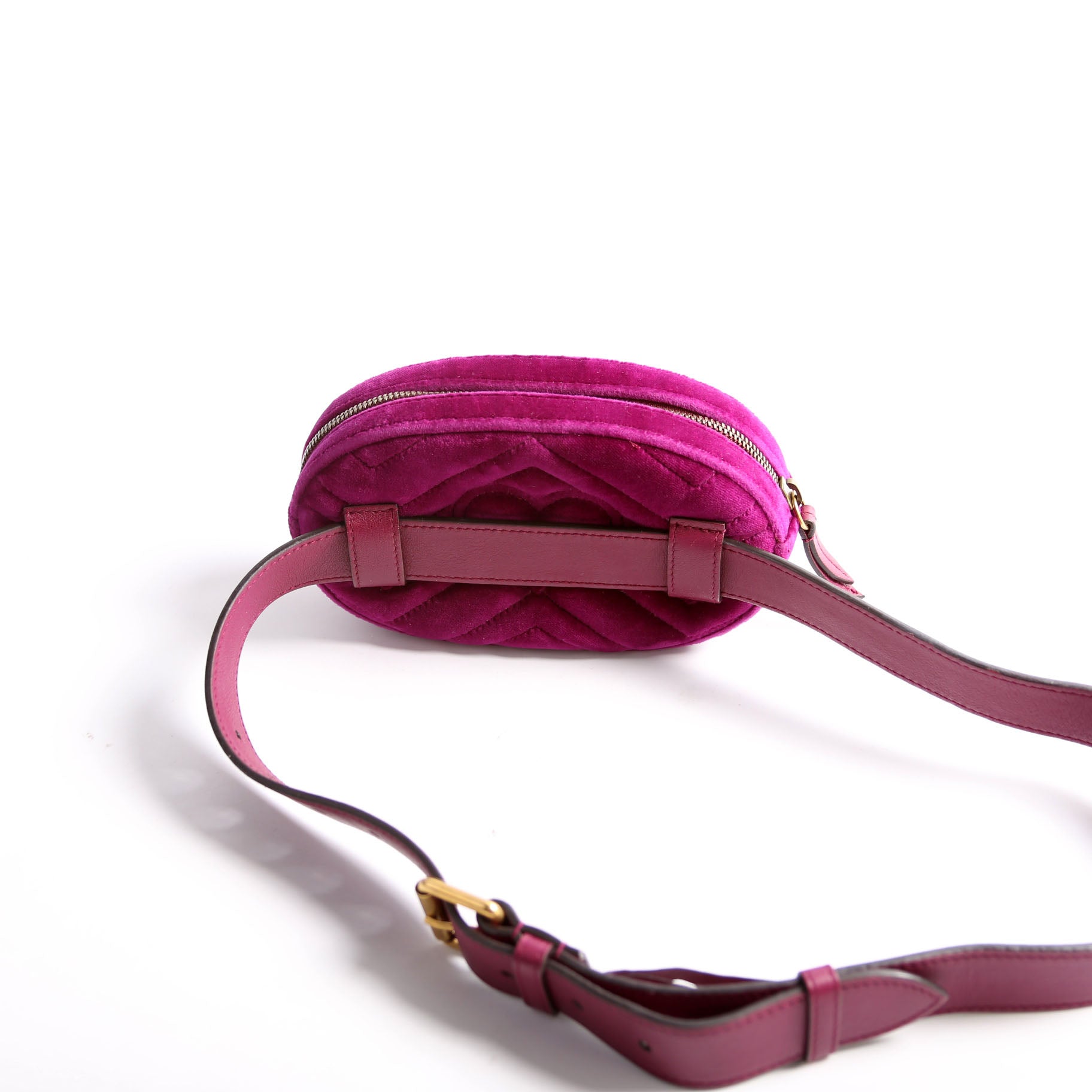 Gucci 476434 Marmont Velvet Belt Bag Purple