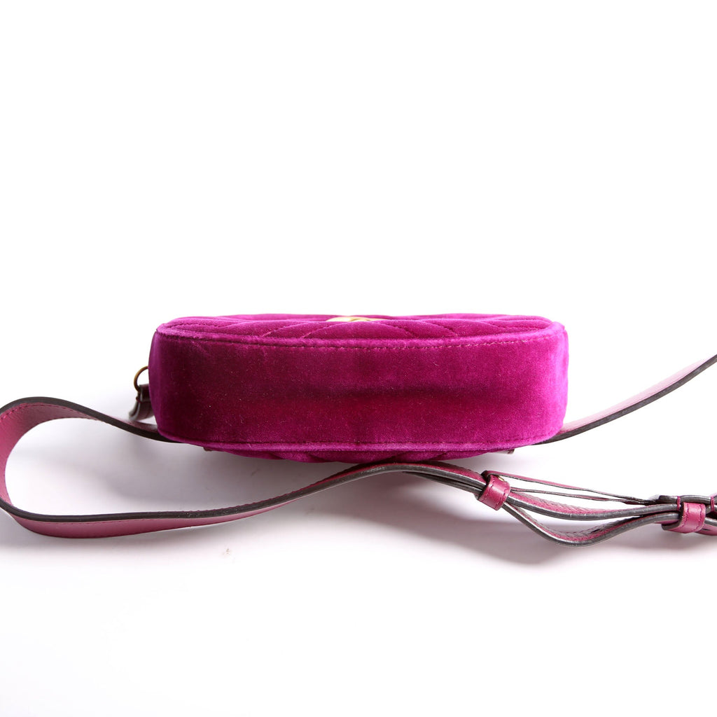 Gucci 476434 Marmont Velvet Belt Bag Purple