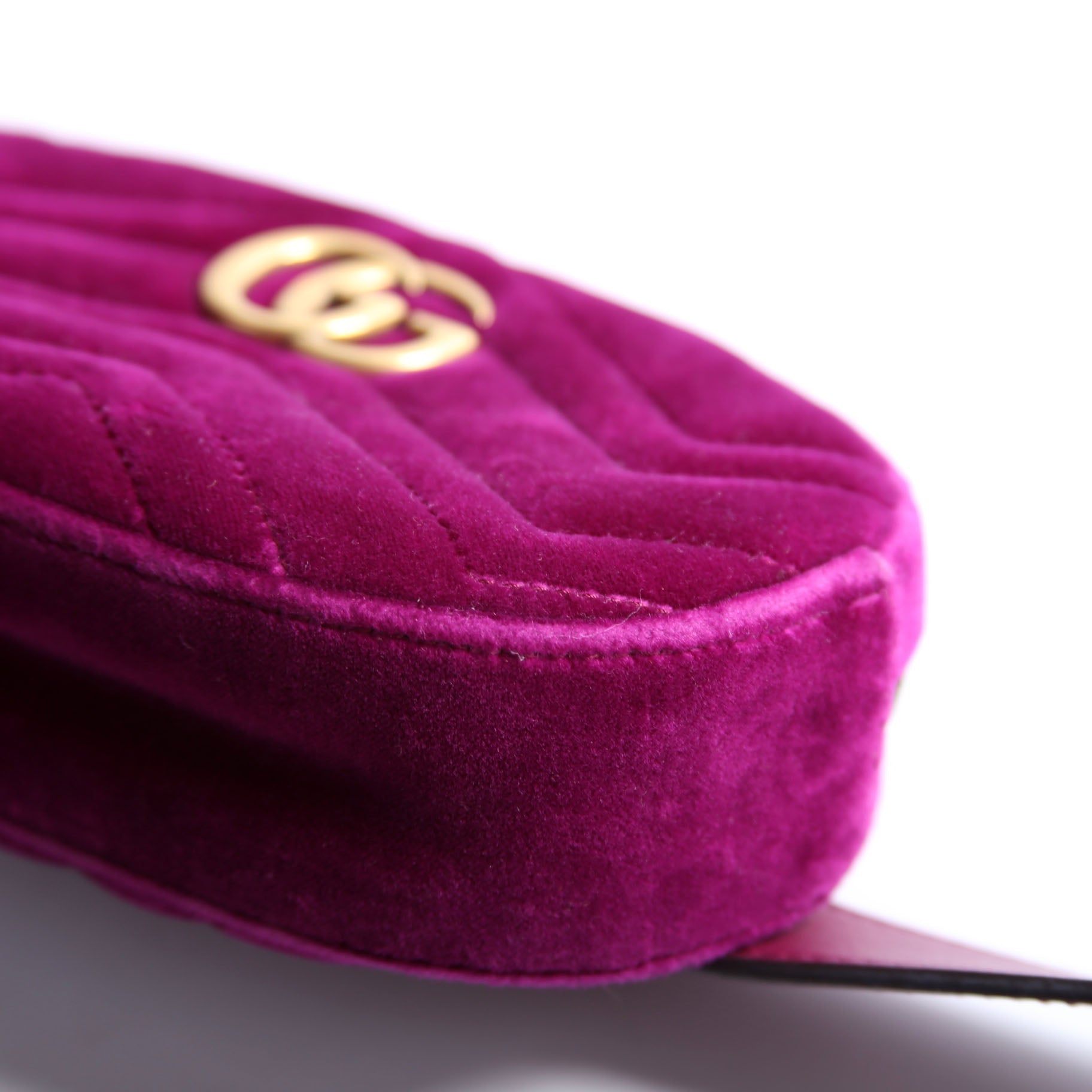 Gucci 476434 Marmont Velvet Belt Bag Purple