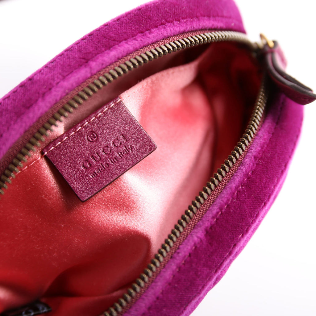 Gucci 476434 Marmont Velvet Belt Bag Purple
