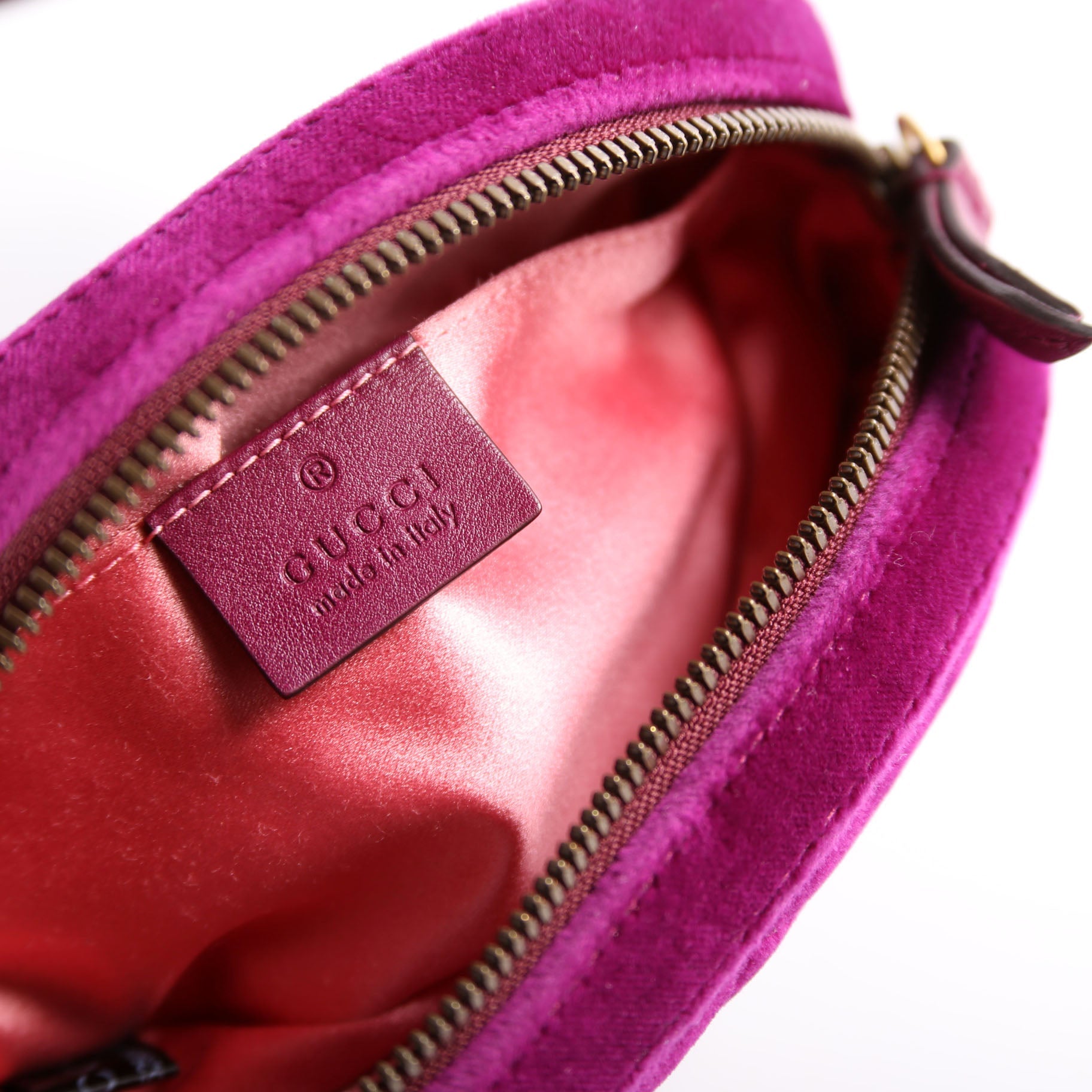Gucci 476434 Marmont Velvet Belt Bag Purple