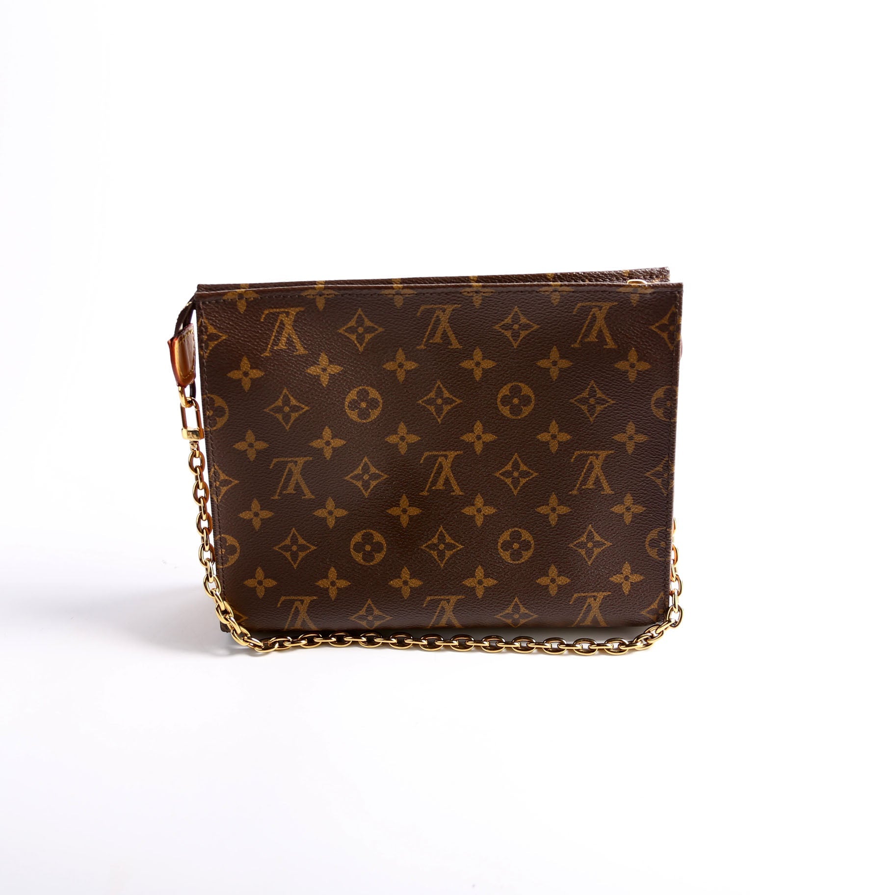Toiletry Pouch On Chain Brown