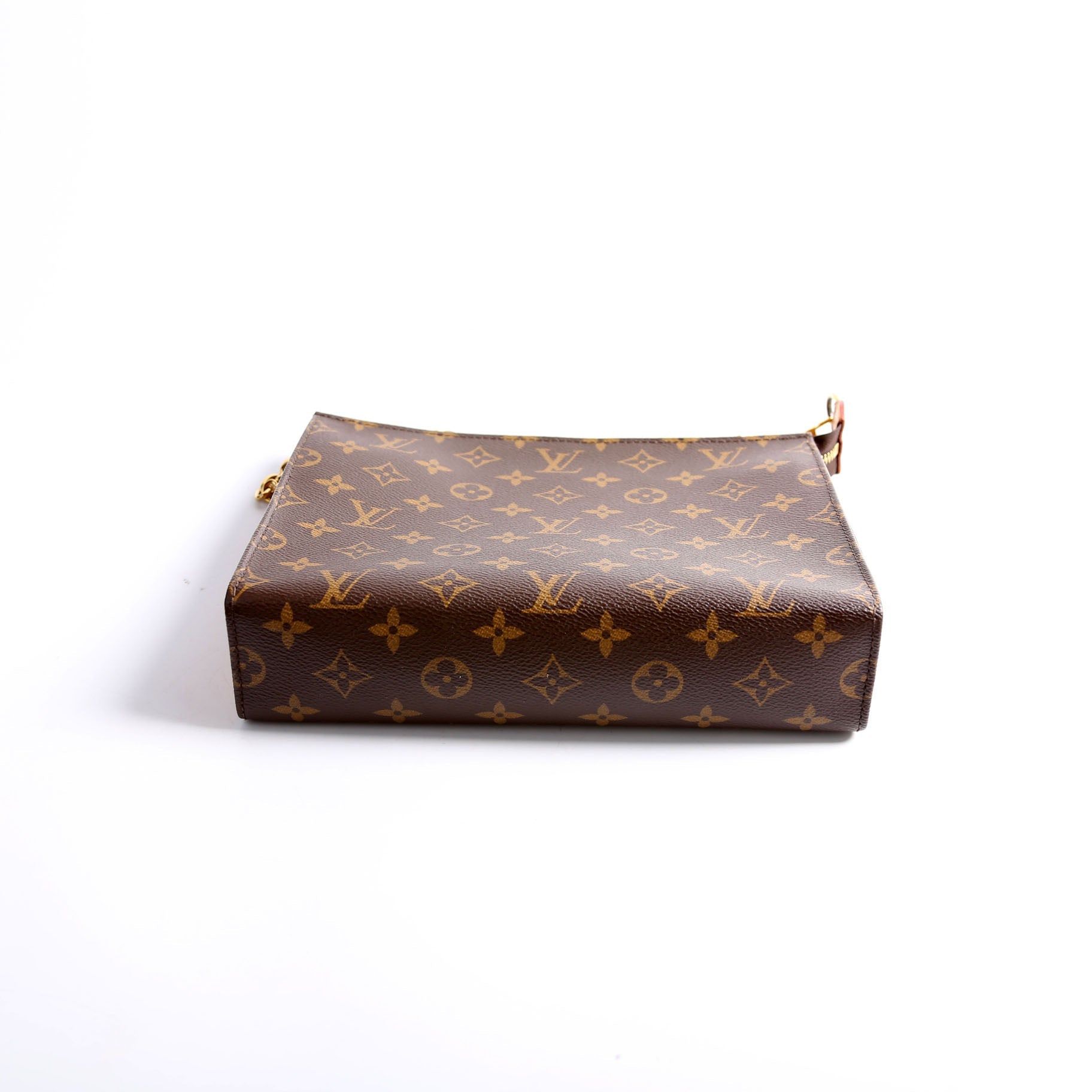 Toiletry Pouch On Chain Brown