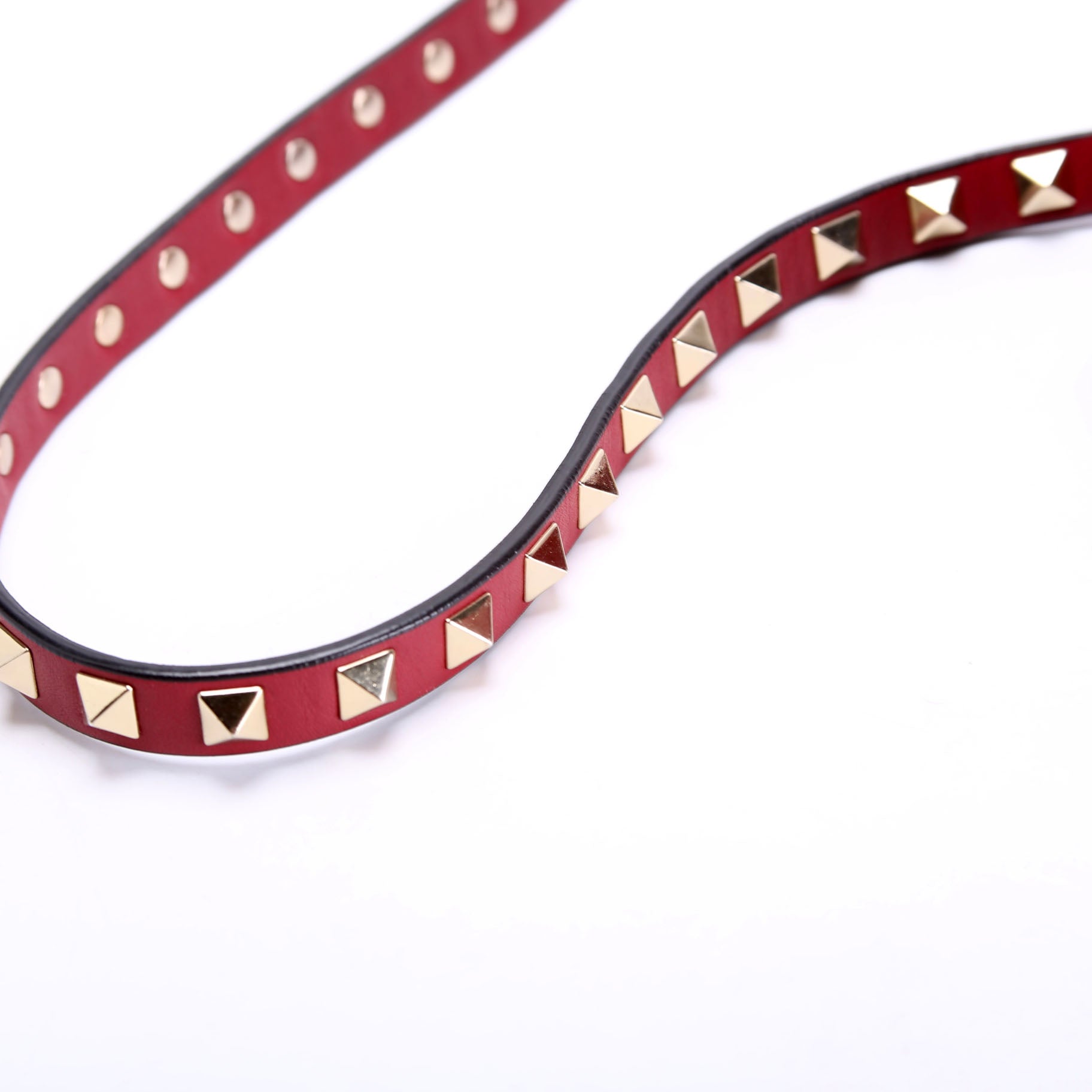 Rockstud Double Handle Tote Small Maroon