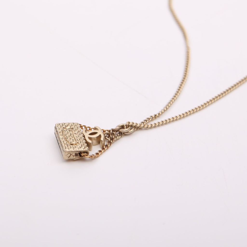 CC Flap Bag Pendant Necklace