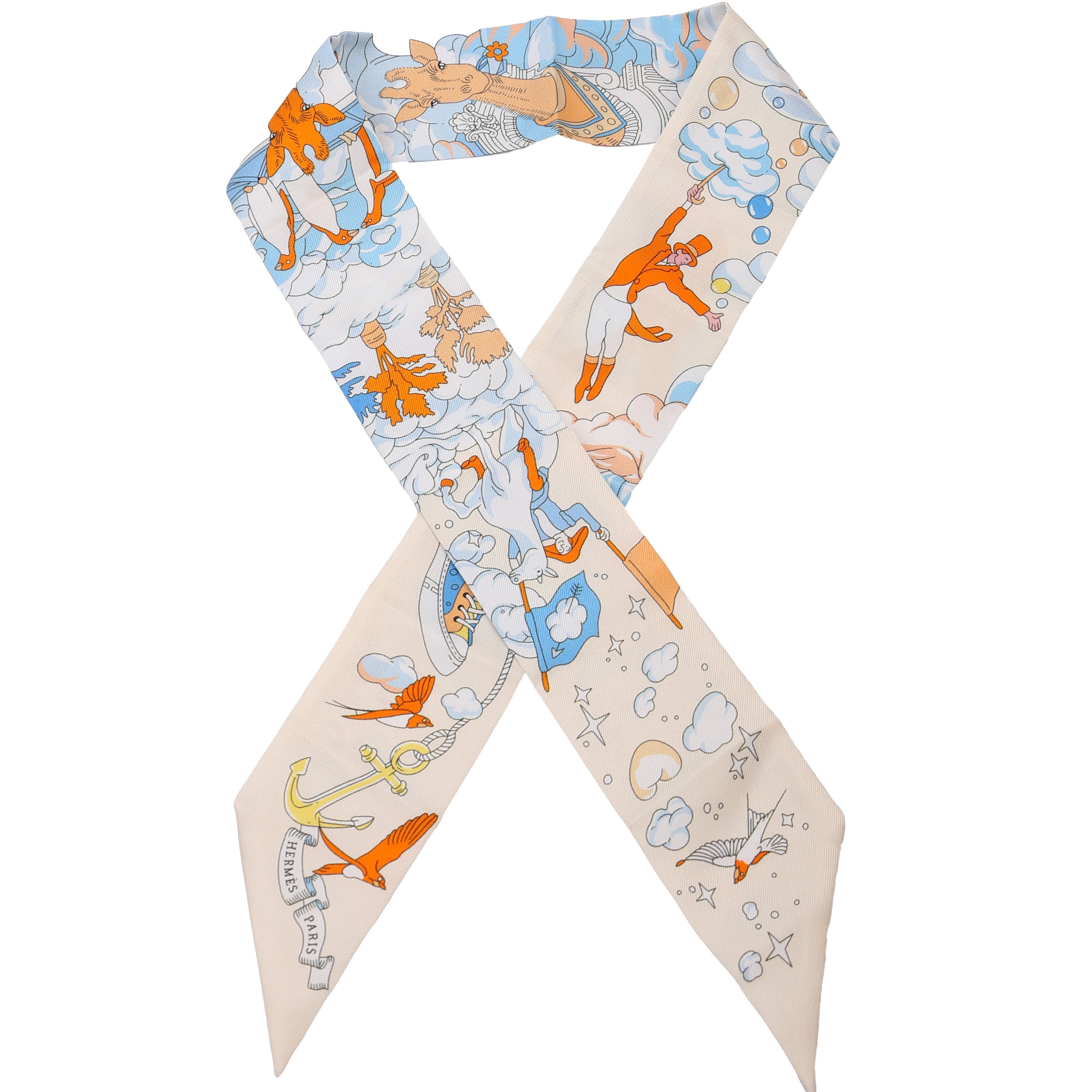 Sur Mon Nuage Twilly Silk Scarf