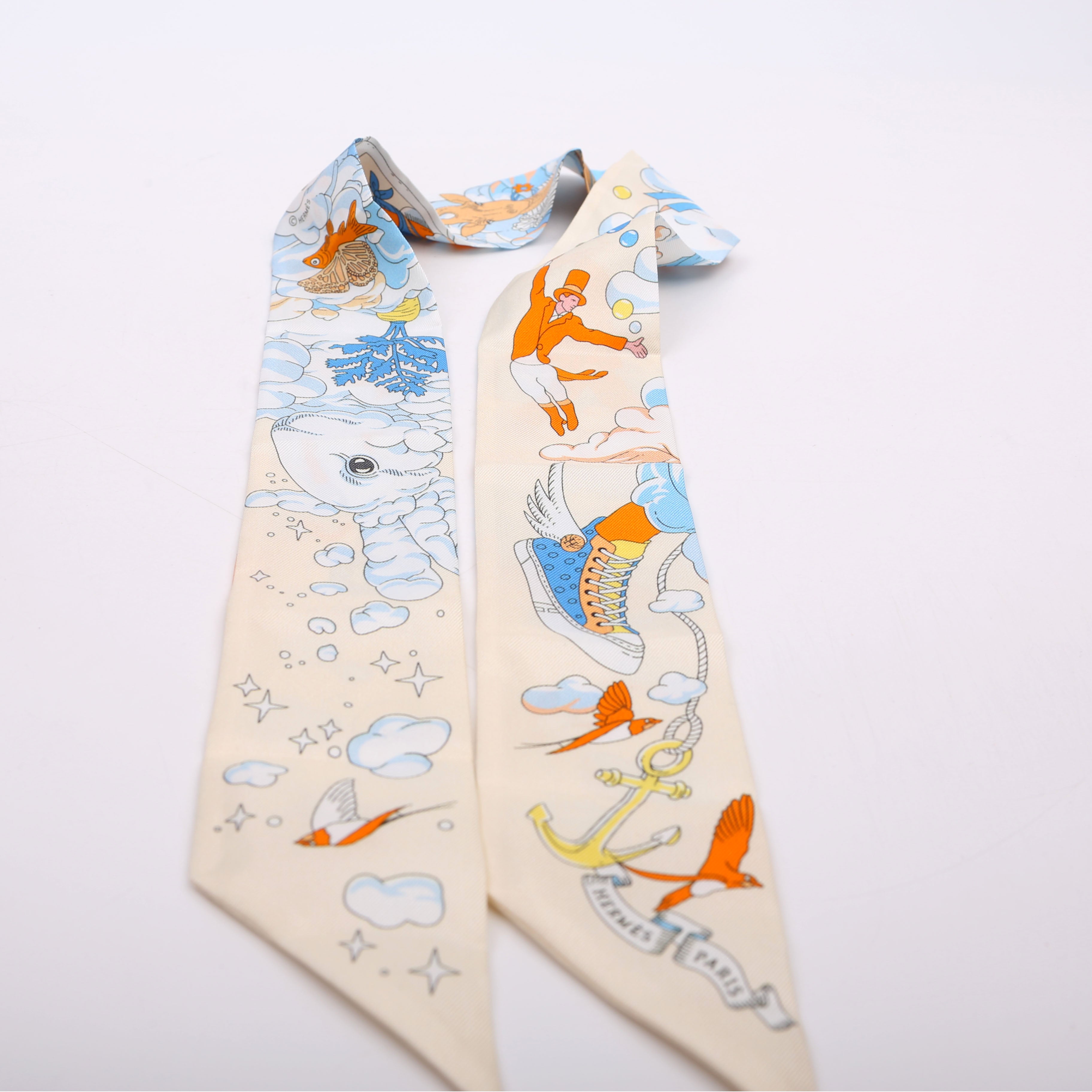 Sur Mon Nuage Twilly Silk Scarf