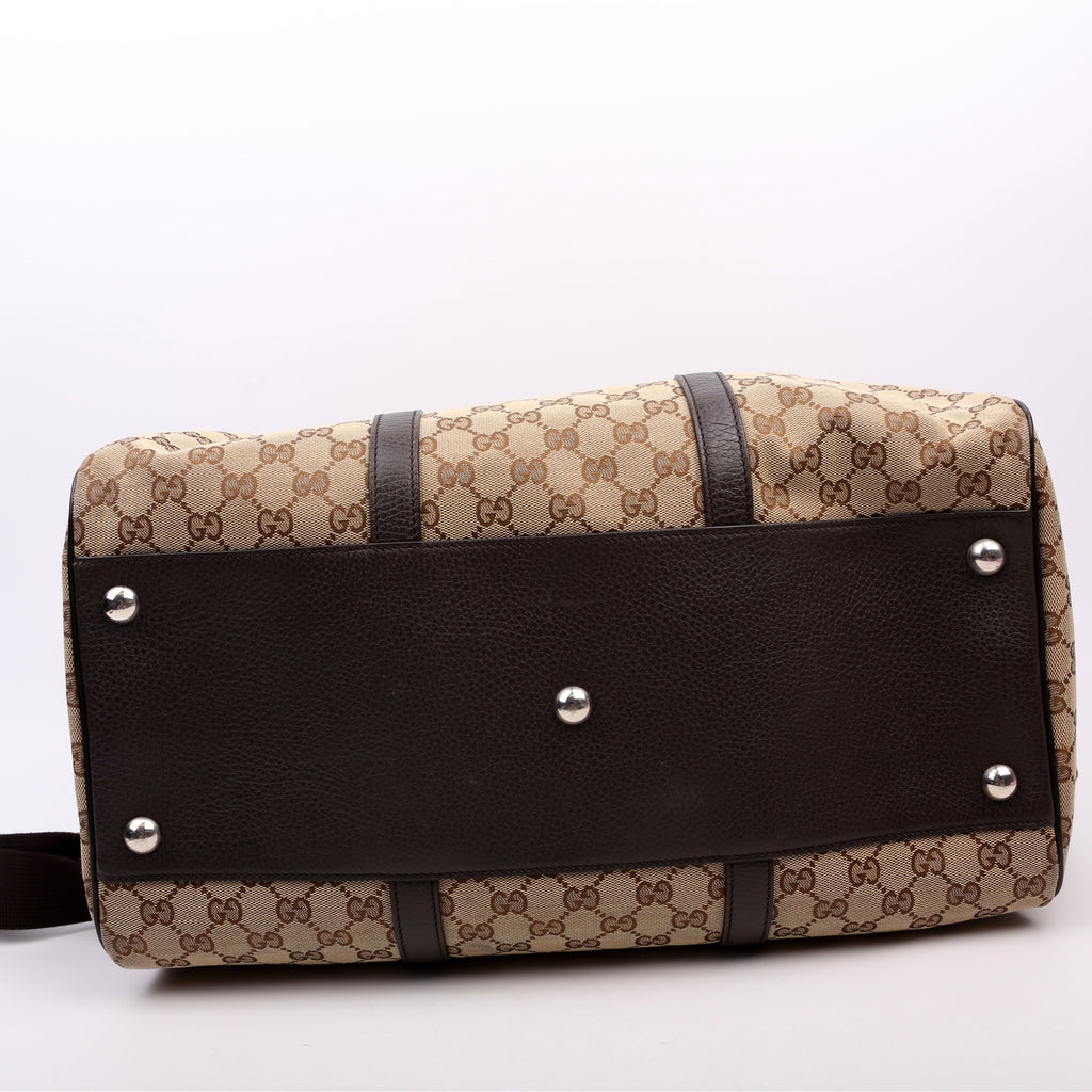 Gucci 449167 GG Canvas Boston Duffle