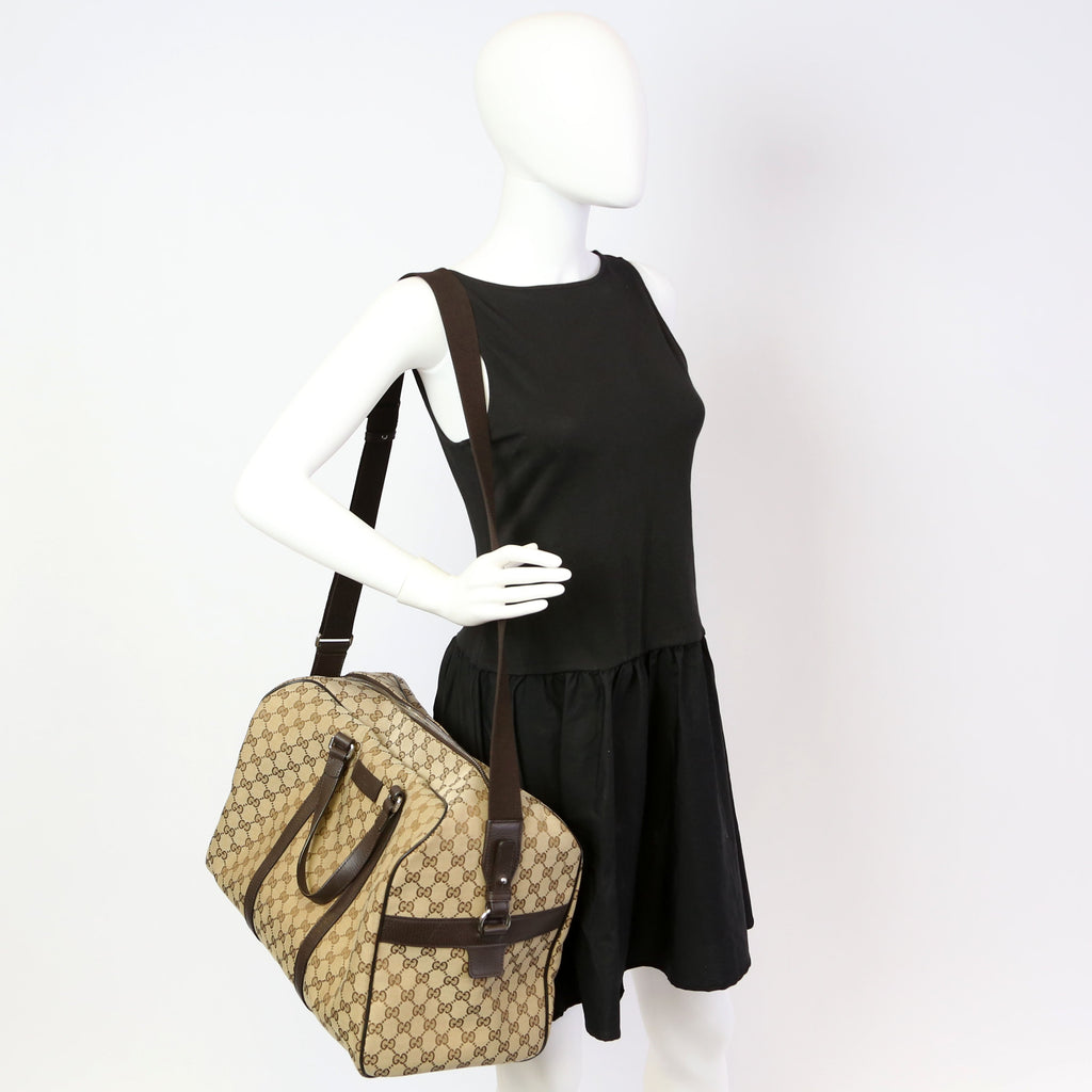 Gucci 449167 GG Canvas Boston Duffle