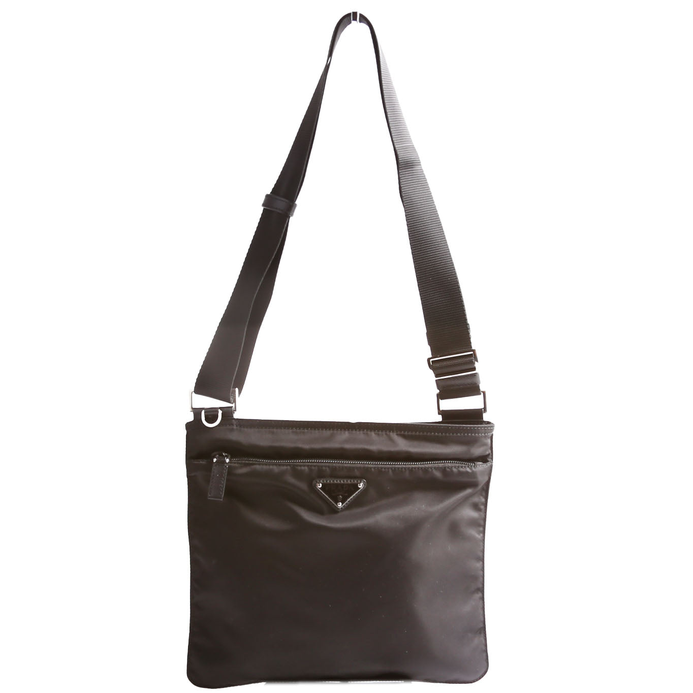 1BH978 Re-nylon/Saffiano Shoulder Bag Black