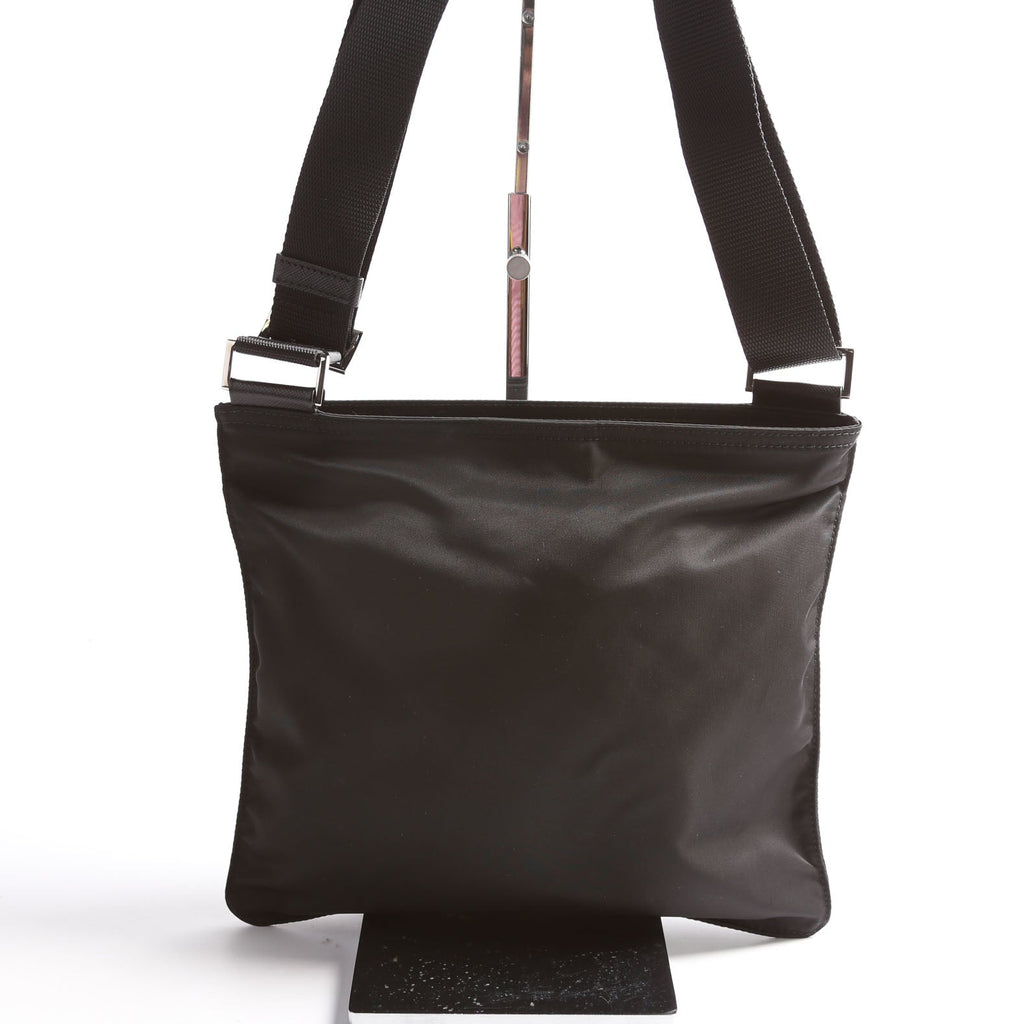 1BH978 Re-nylon/Saffiano Shoulder Bag Black