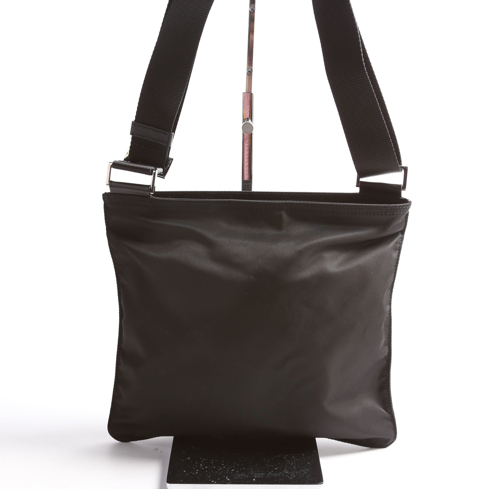 1BH978 Re-nylon/Saffiano Shoulder Bag Black