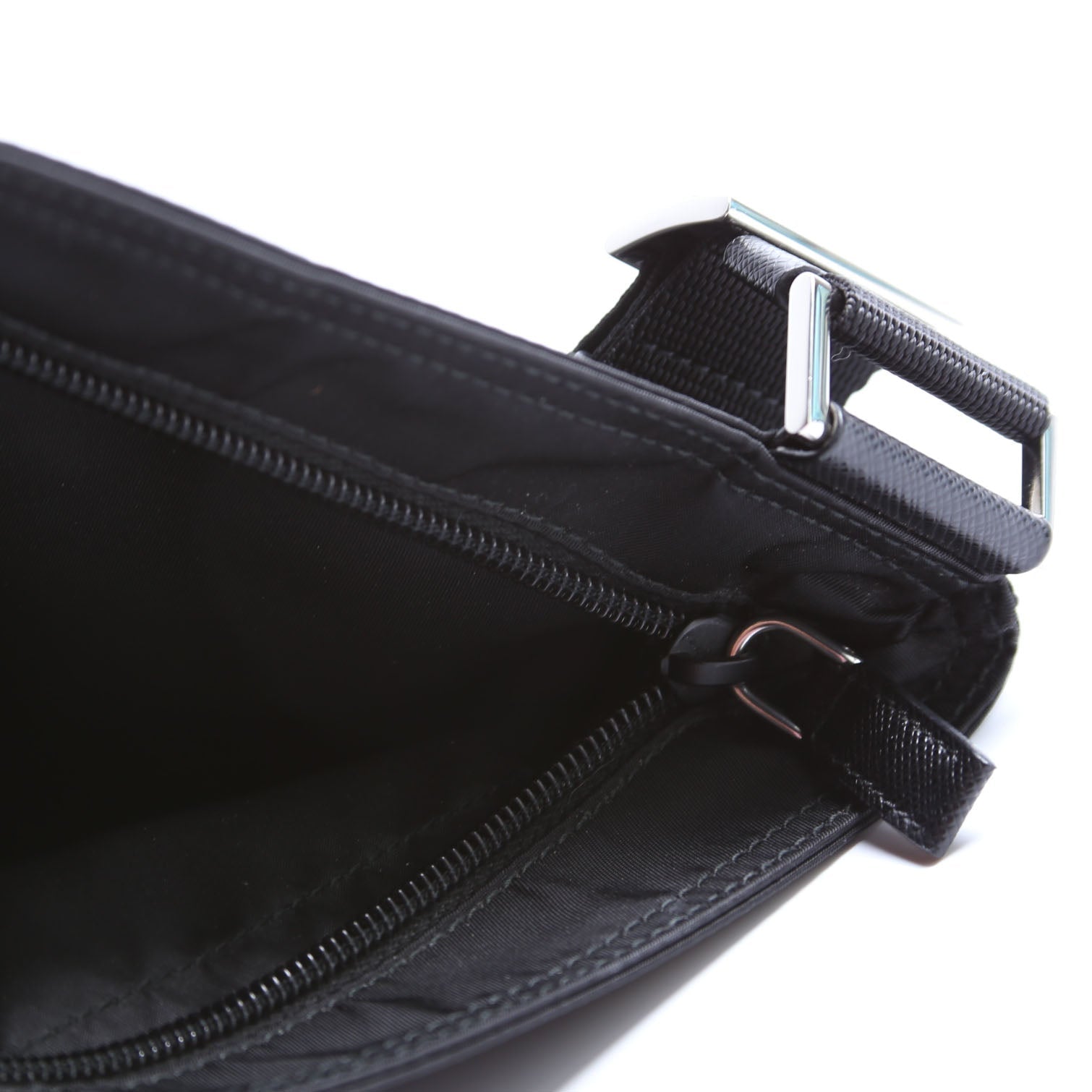 1BH978 Re-nylon/Saffiano Shoulder Bag Black