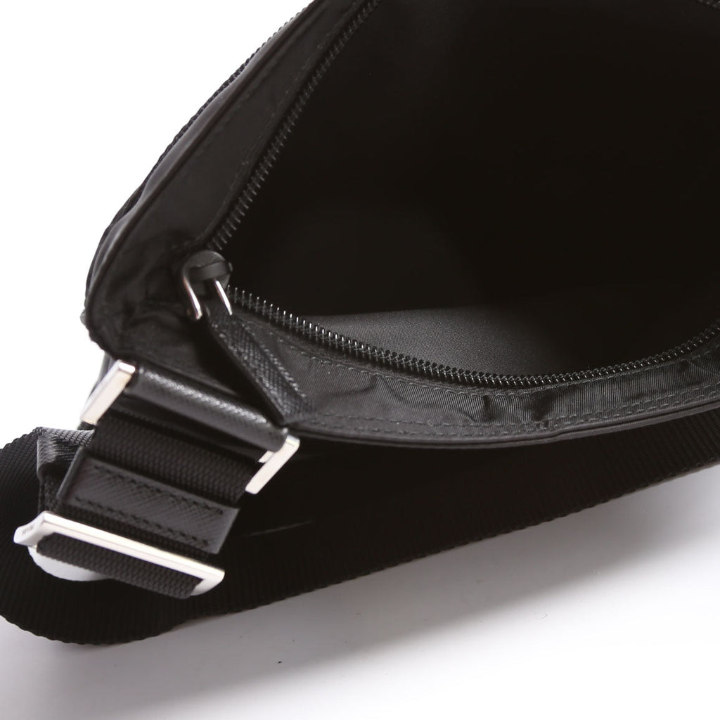 1BH978 Re-nylon/Saffiano Shoulder Bag Black