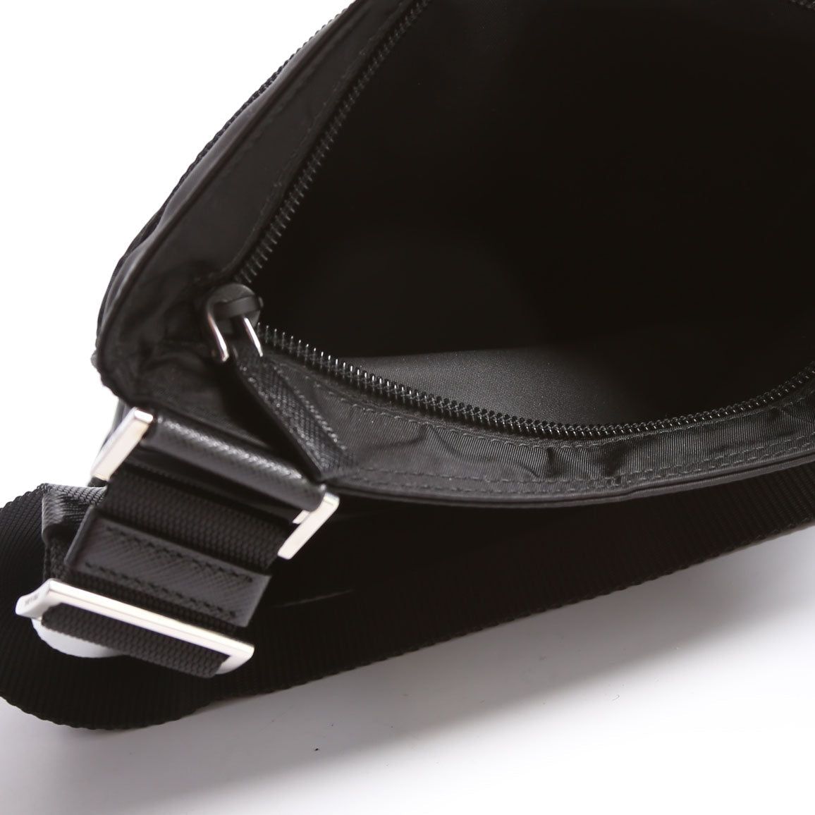 1BH978 Re-nylon/Saffiano Shoulder Bag Black
