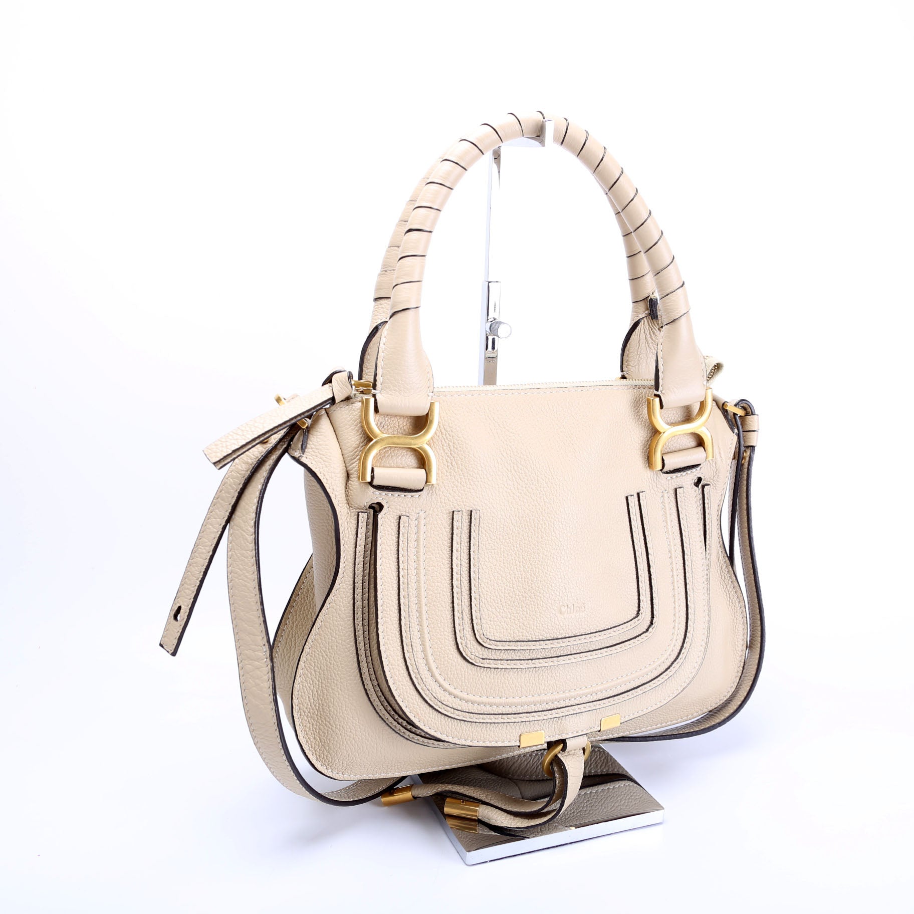 Marcie Small Double Carry Beige