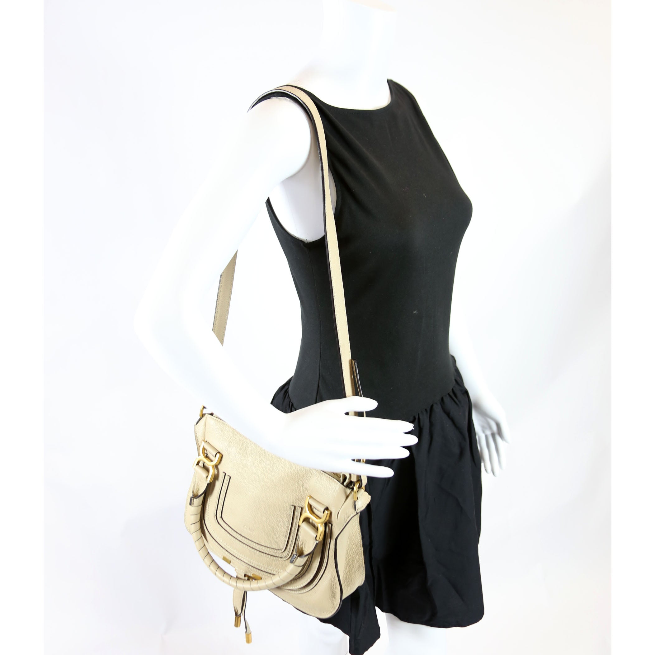 Marcie Small Double Carry Beige