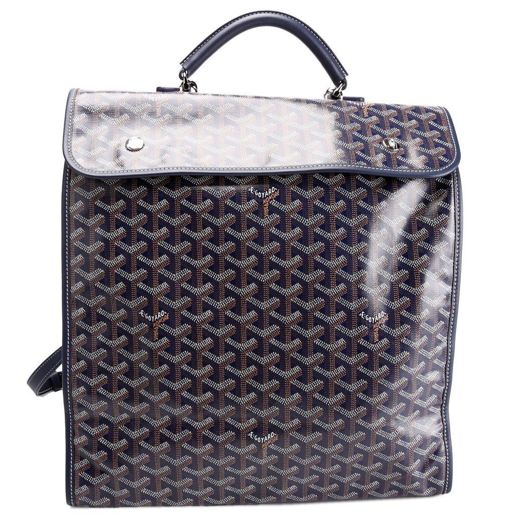 Saint Leger Soft Briefcase Backpack Goyardine Blue/Yellow